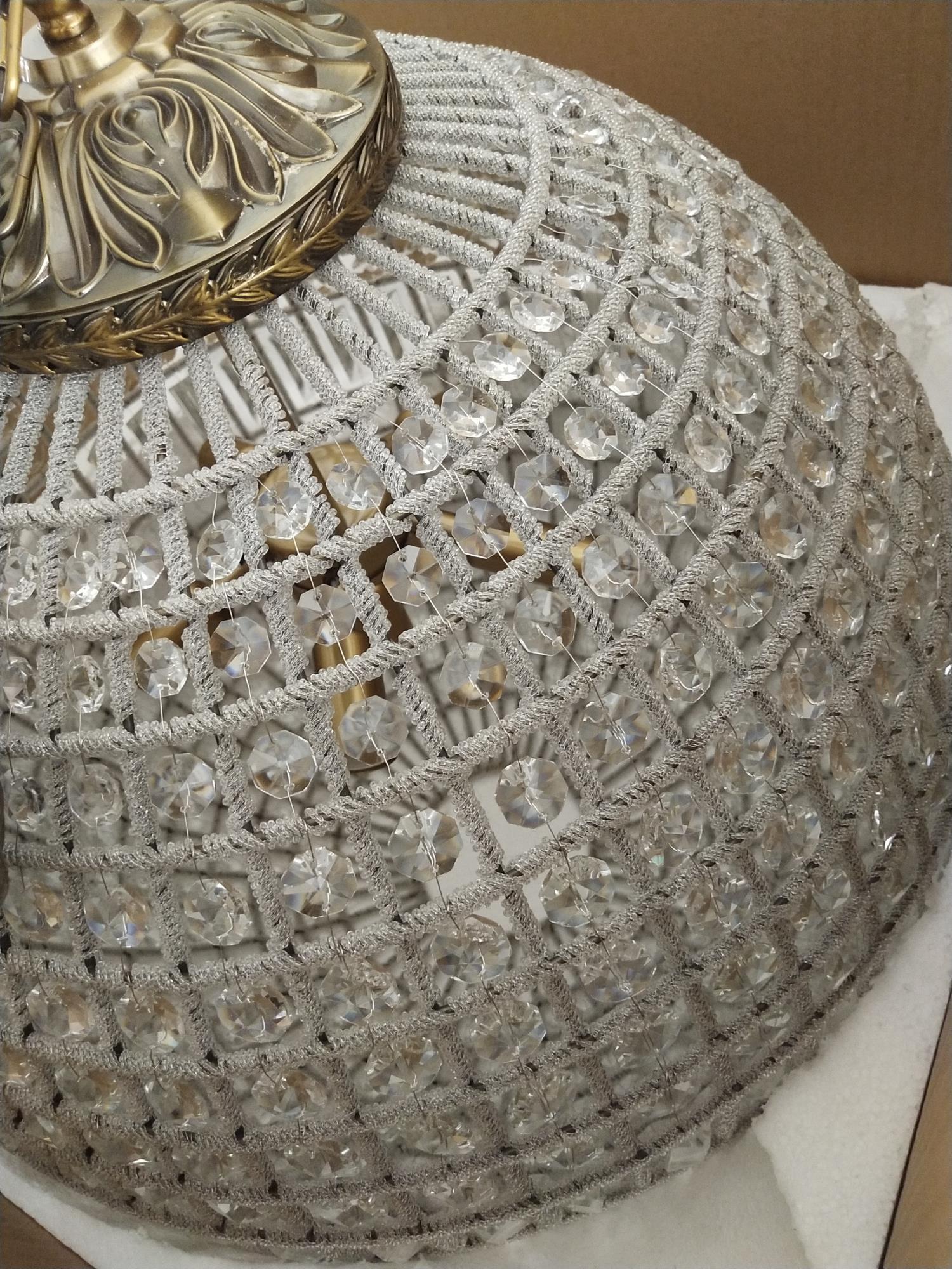 Traditional Globe Chandelier - Classic, Crystals-1-Luxehomezone