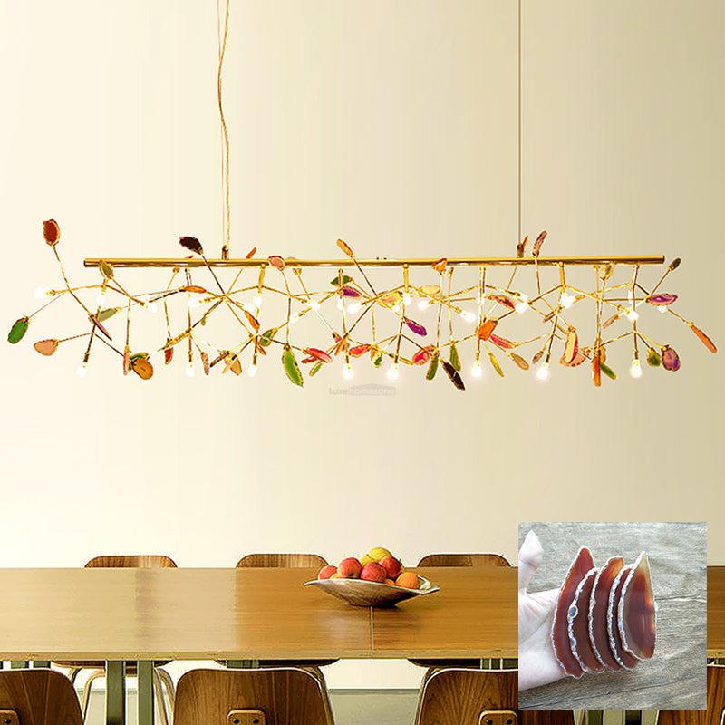 Agate Flake Chandelier with 4/12/16/20 heads - Branch-1-Luxehomezone