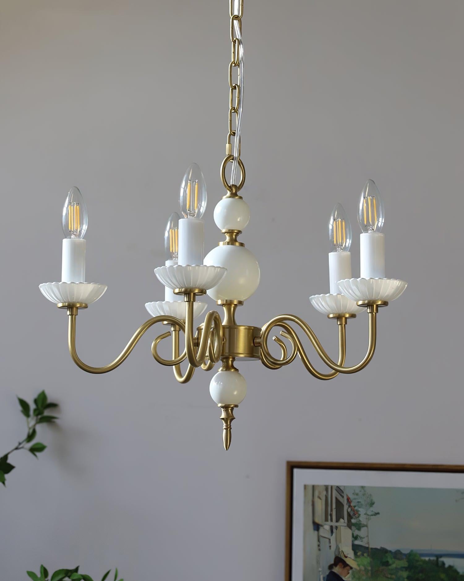 Candle Style Carlita Chandelier with 3/5 heads - Candle-1-Luxehomezone