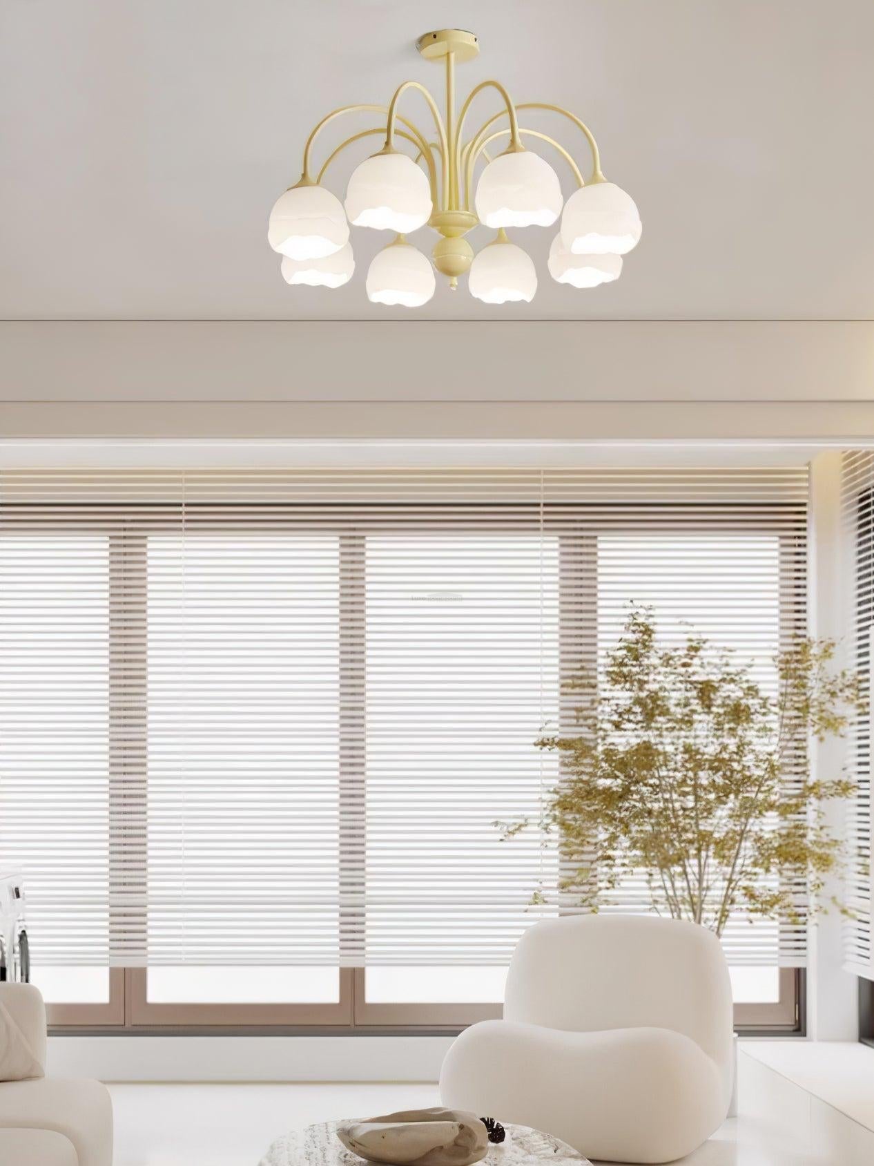 Creamy Chandelier with 5/6/8 heads - Zahara-1-Luxehomezone