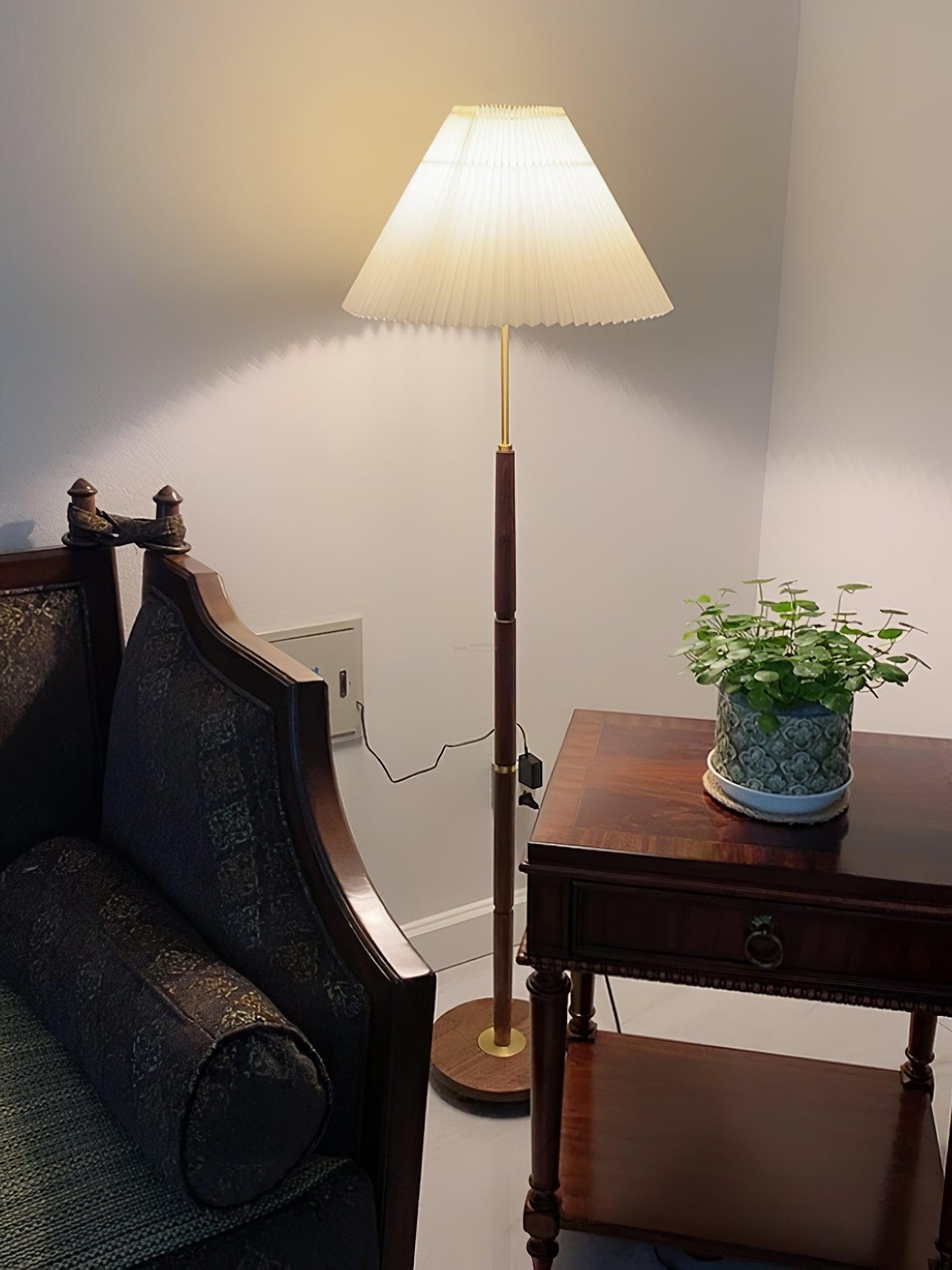 Pleated Floor Lamp ∅ 17.7″ - Luxehomezone