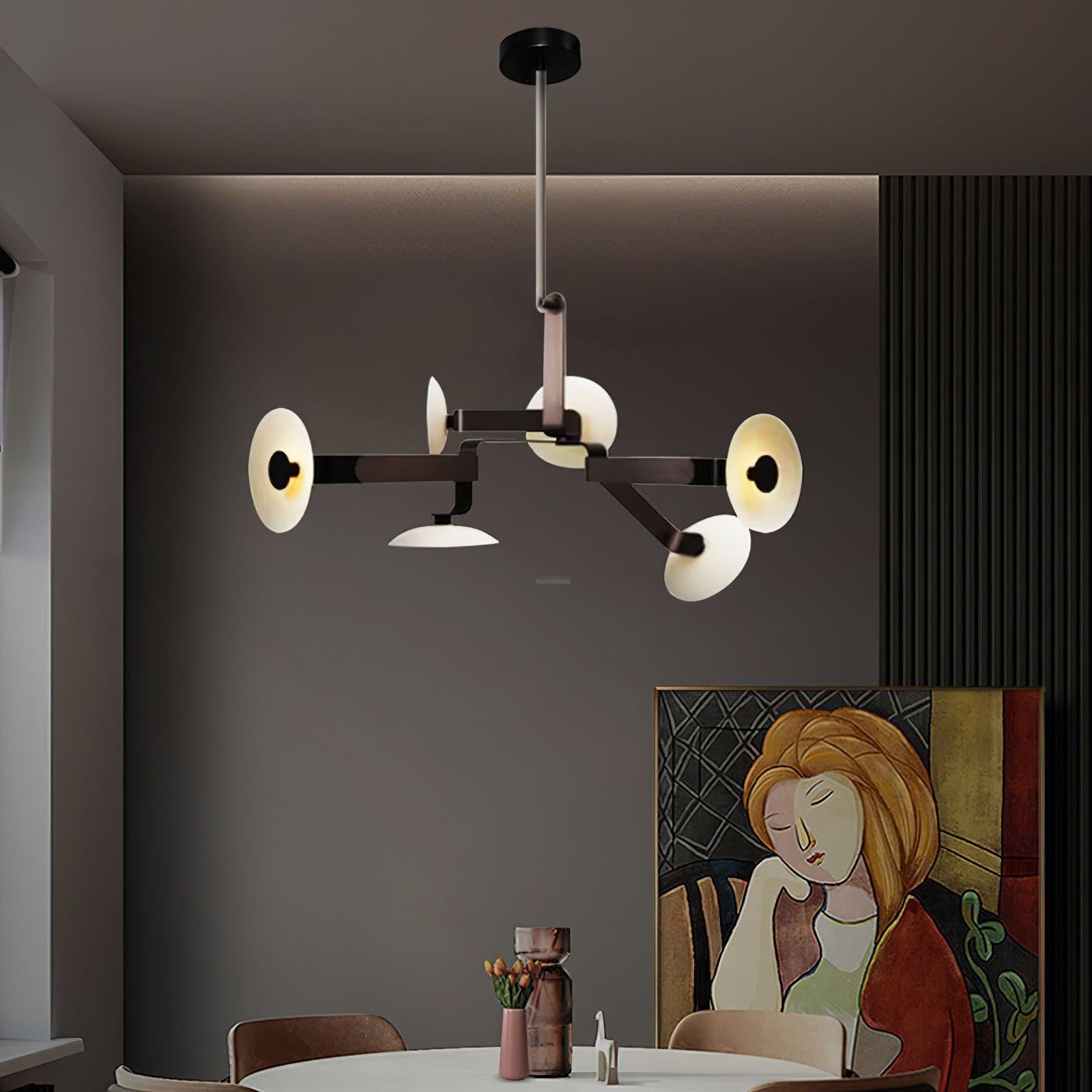 Sheba Classical Chandelier  ∅ 31.5" - Brown & White, Unknown-1-Luxehomezone