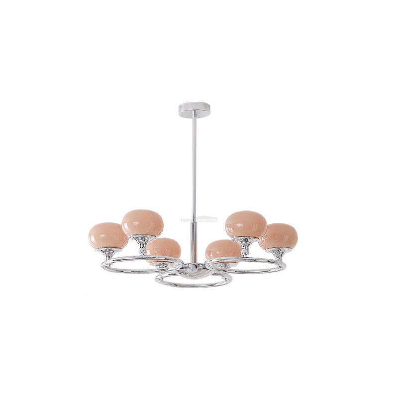 Ingersoll Round Chandelier  ∅ 31.5″ - Glass Chandelier, Persimmon-1-Luxehomezone
