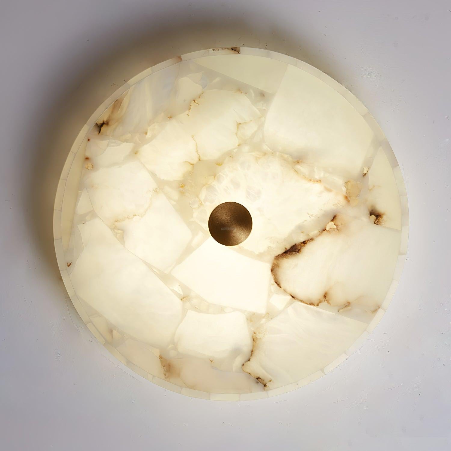 Round Alabaster Ceiling Lamp - Alabaster-1-Luxehomezone