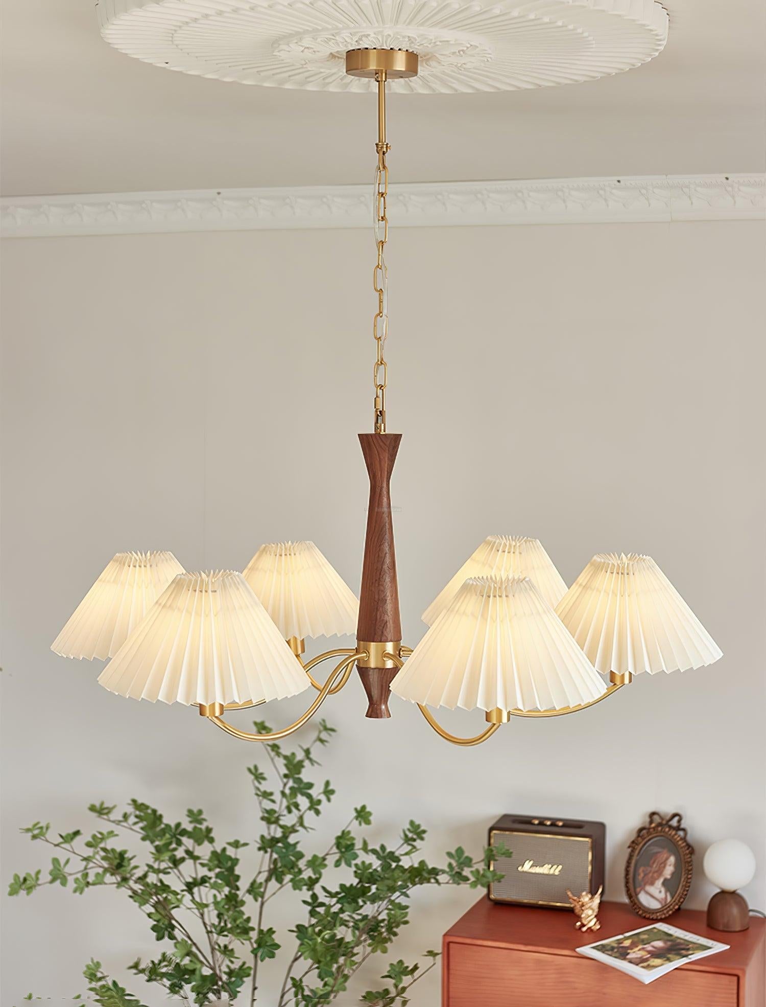 Pleated Chandelier with 3/6/8 heads - Variety-1-Luxehomezone