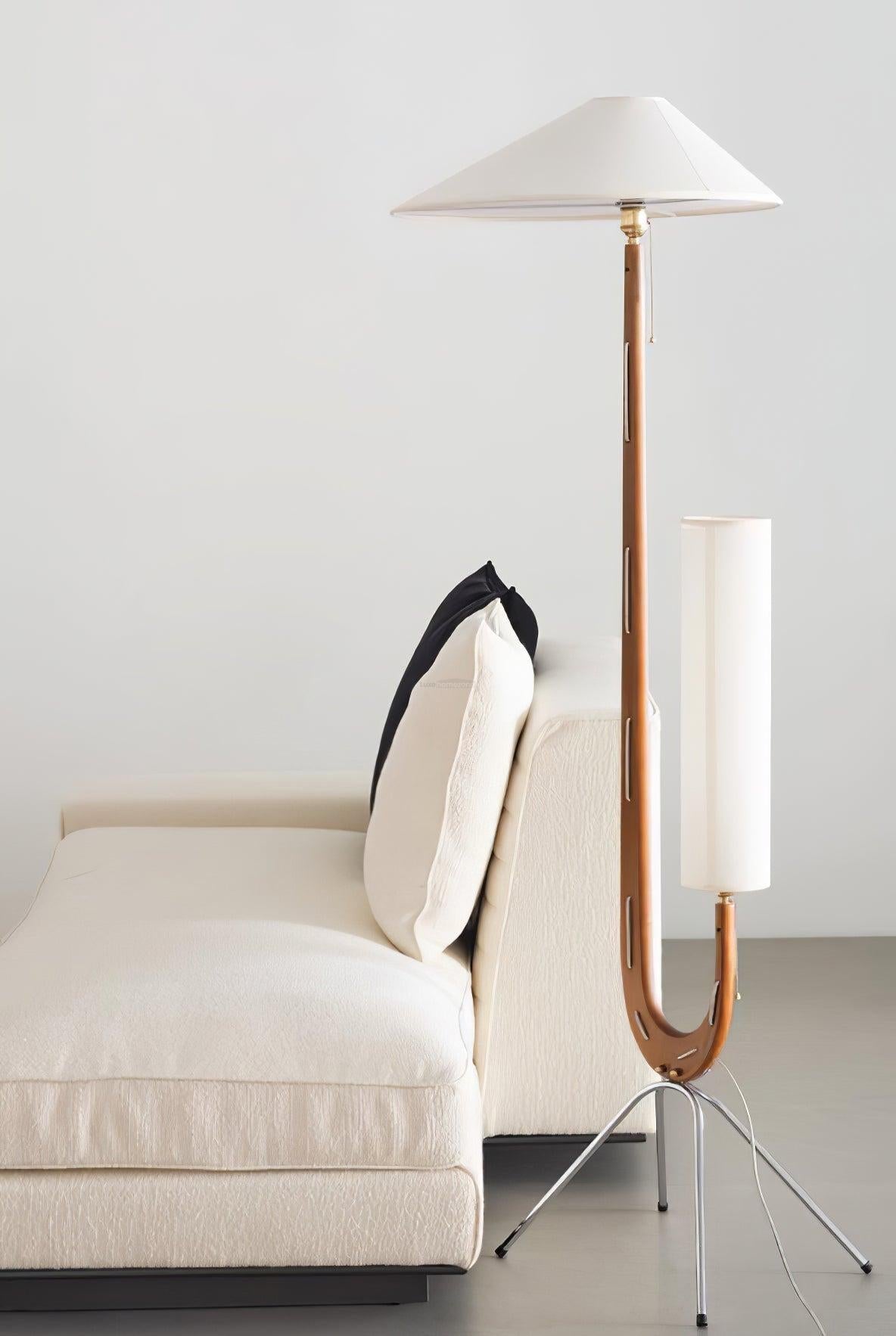 Giraffe Floor Lamp ∅ 21.6″ - Wood-1-Luxehomezone