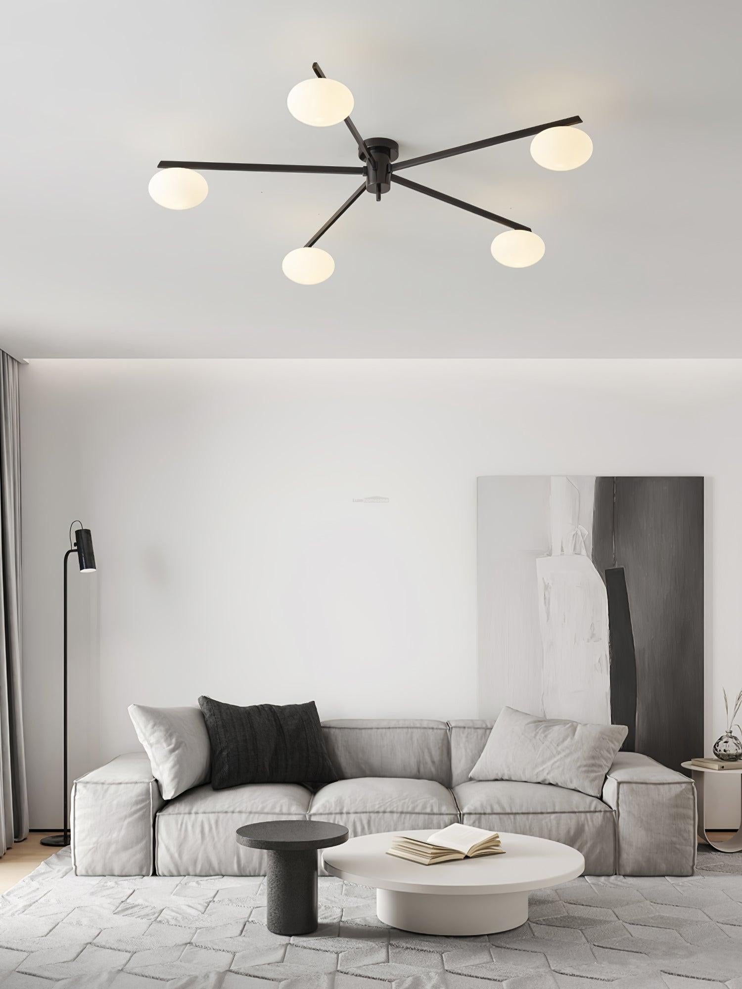 Ceiling Lamp with 3/5/6 heads - Optimized, Semi Flush Mounts-1-Luxehomezone