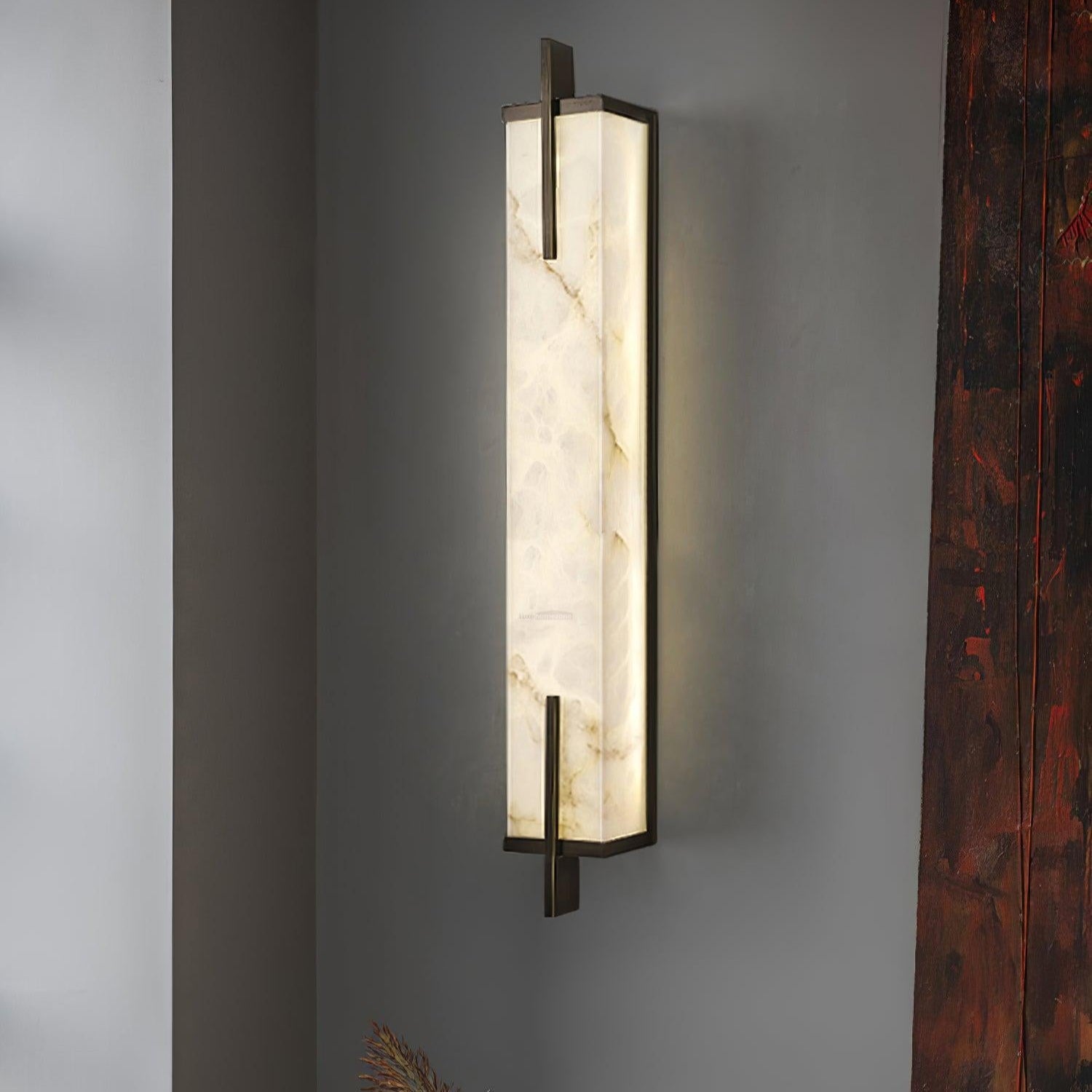 Calliope Wall Lamp Alabaster - Alabaster, Alabaster Wall Lamp-1-Luxehomezone