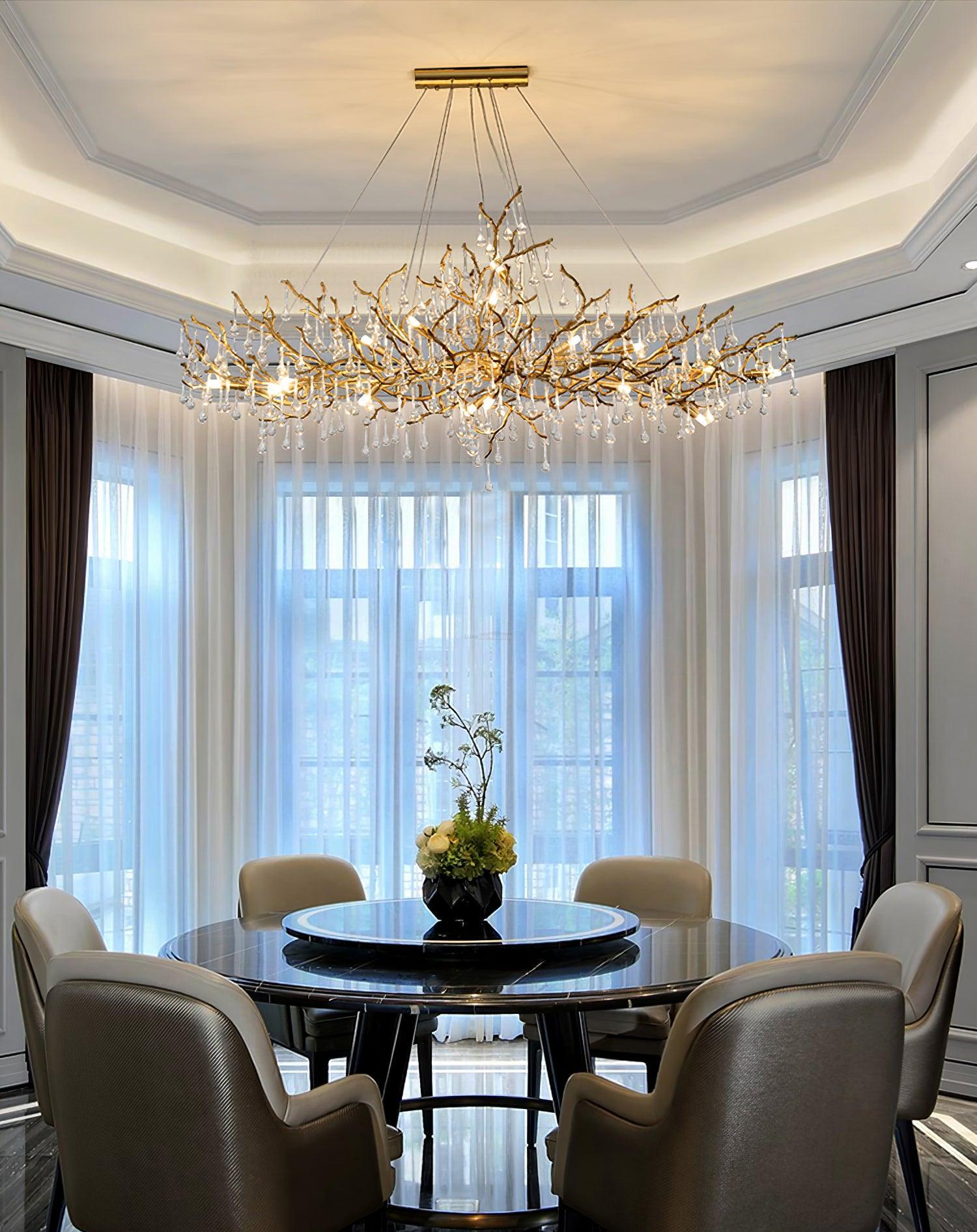Bijou Tear Drop Style Chandelier - Luxehomezone