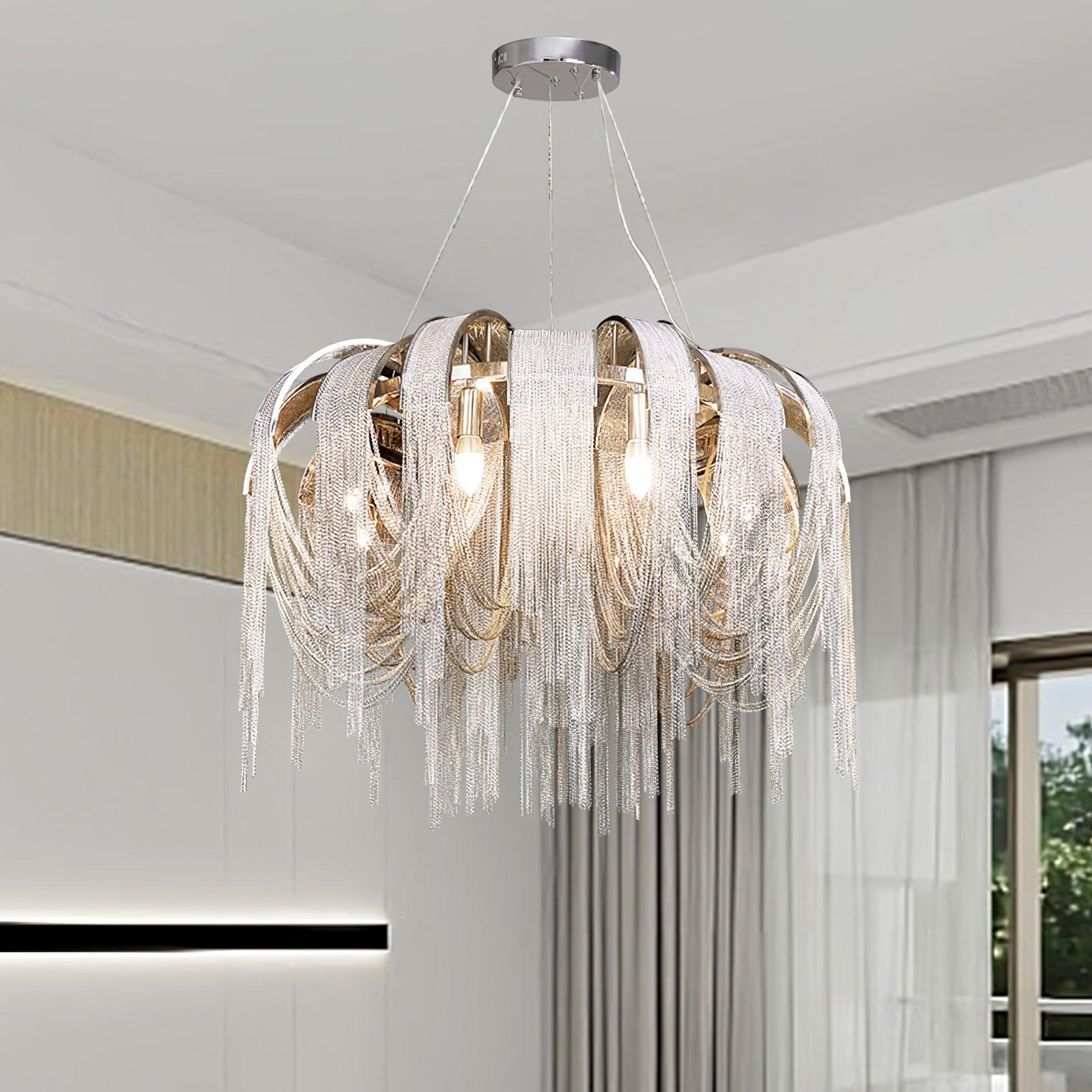 Length Chains Chandelier ∅ 23.6″ - Tassel-1-Luxehomezone