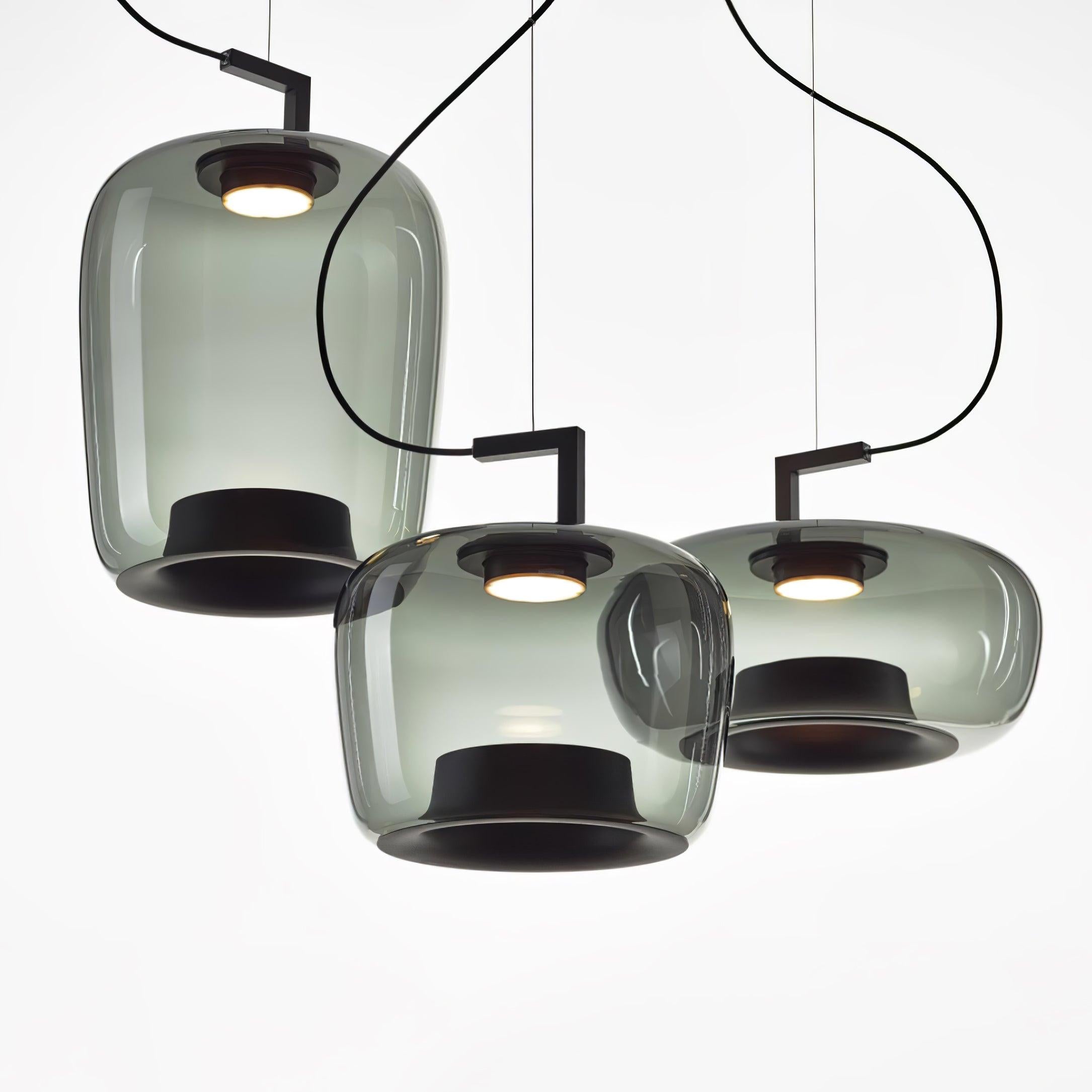 Doppelte Pendant - Art Glass-1-Luxehomezone