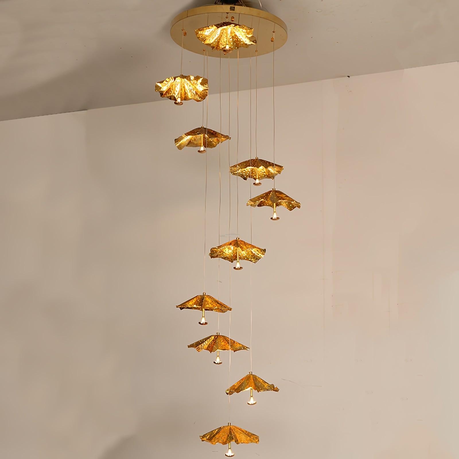 Livra Leaf Chandelier ∅ 11.8″ - Earring-1-Luxehomezone