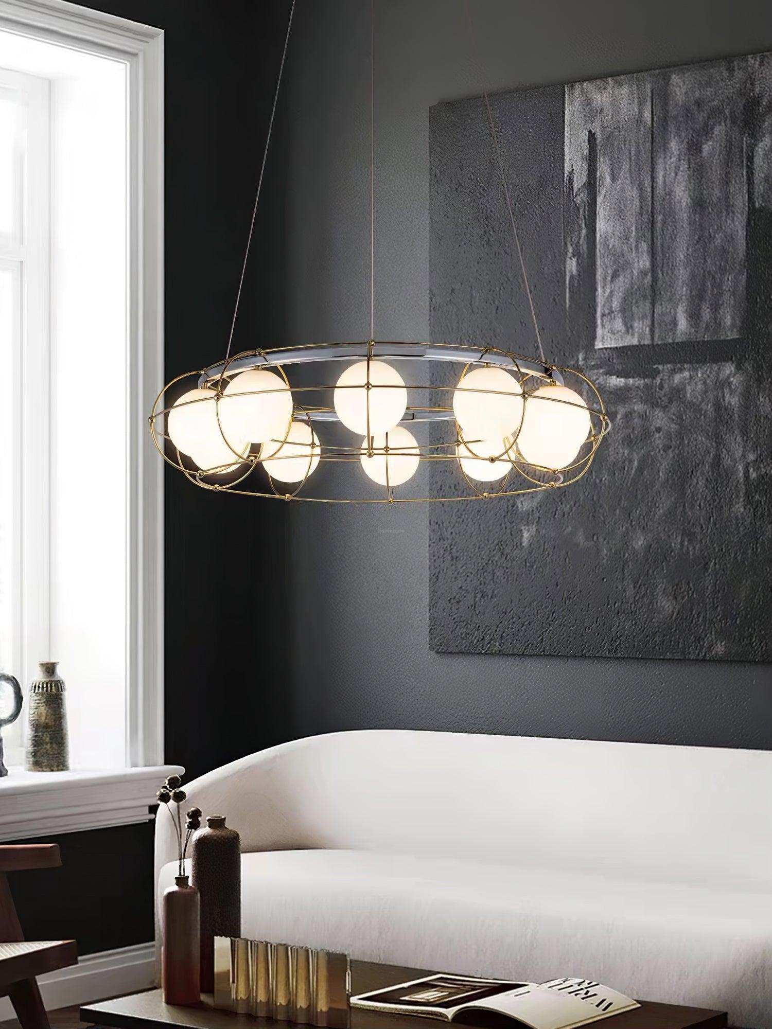 Maytoni Round/Linear Chandelier - Bend-1-Luxehomezone