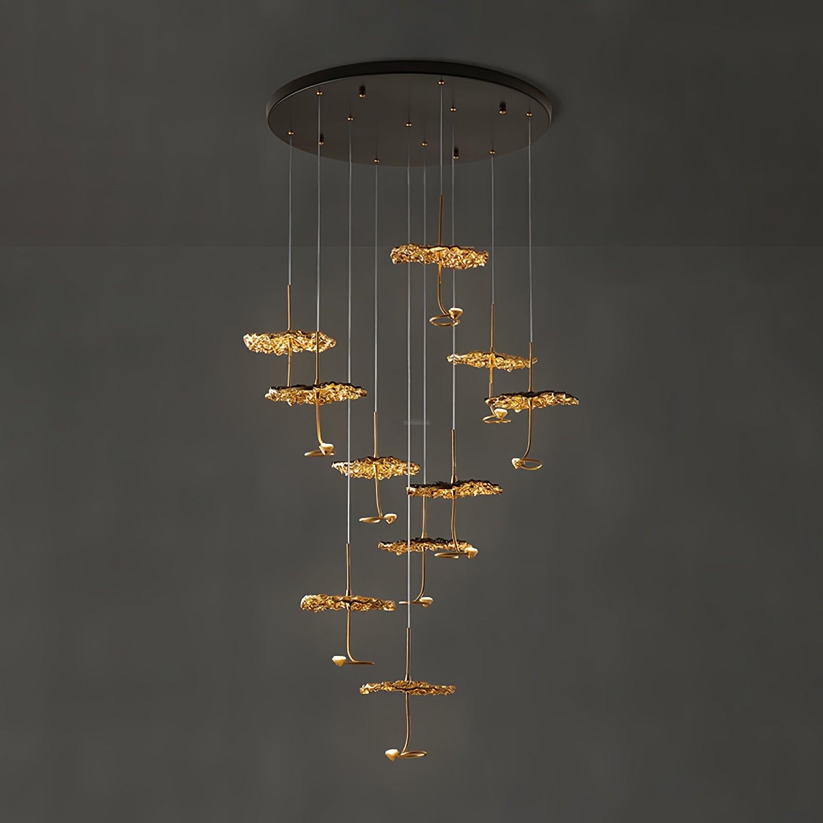 Brass Aviary Constellation Chandelier with 1/3/6/10/17/22 heads - Helia-1-Luxehomezone