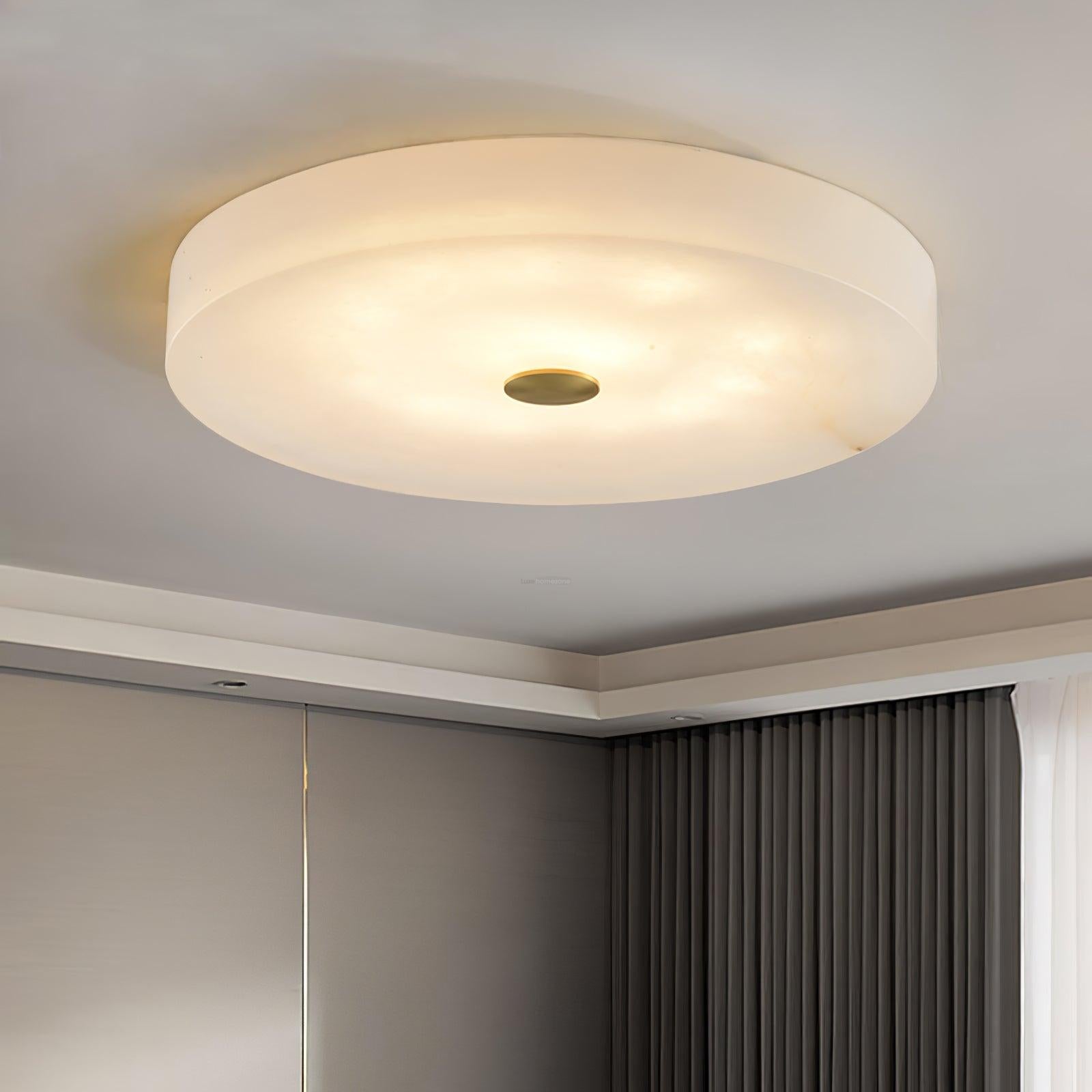Sophie Alabaster Ceiling Light - Alabaster, Flush Mounts-1-Luxehomezone