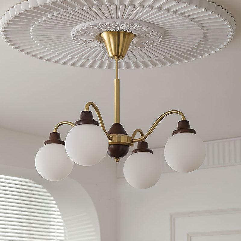 Solid Wood Magic Bean Chandelier with 4/6/8 heads - Bend, Marshmallow Chandelier-1-Luxehomezone