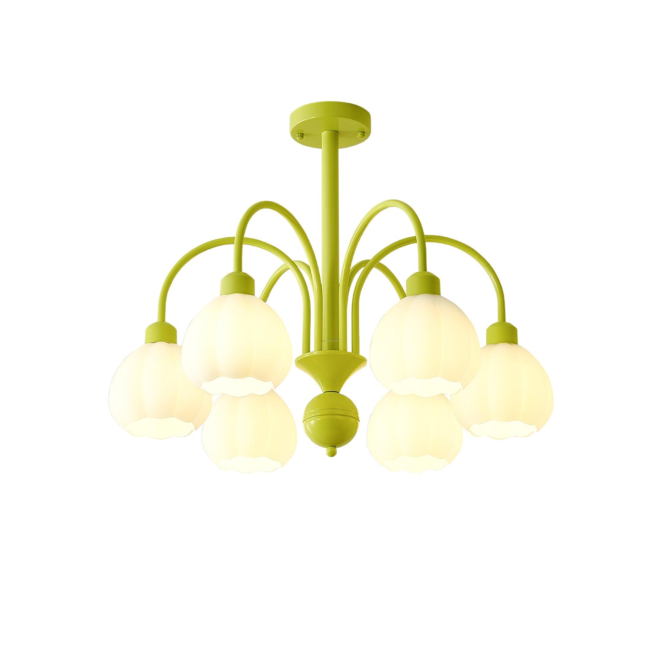Cream Pumpkin Ball Chandelier with 4/5/6/8 heads - Zahara-1-Luxehomezone