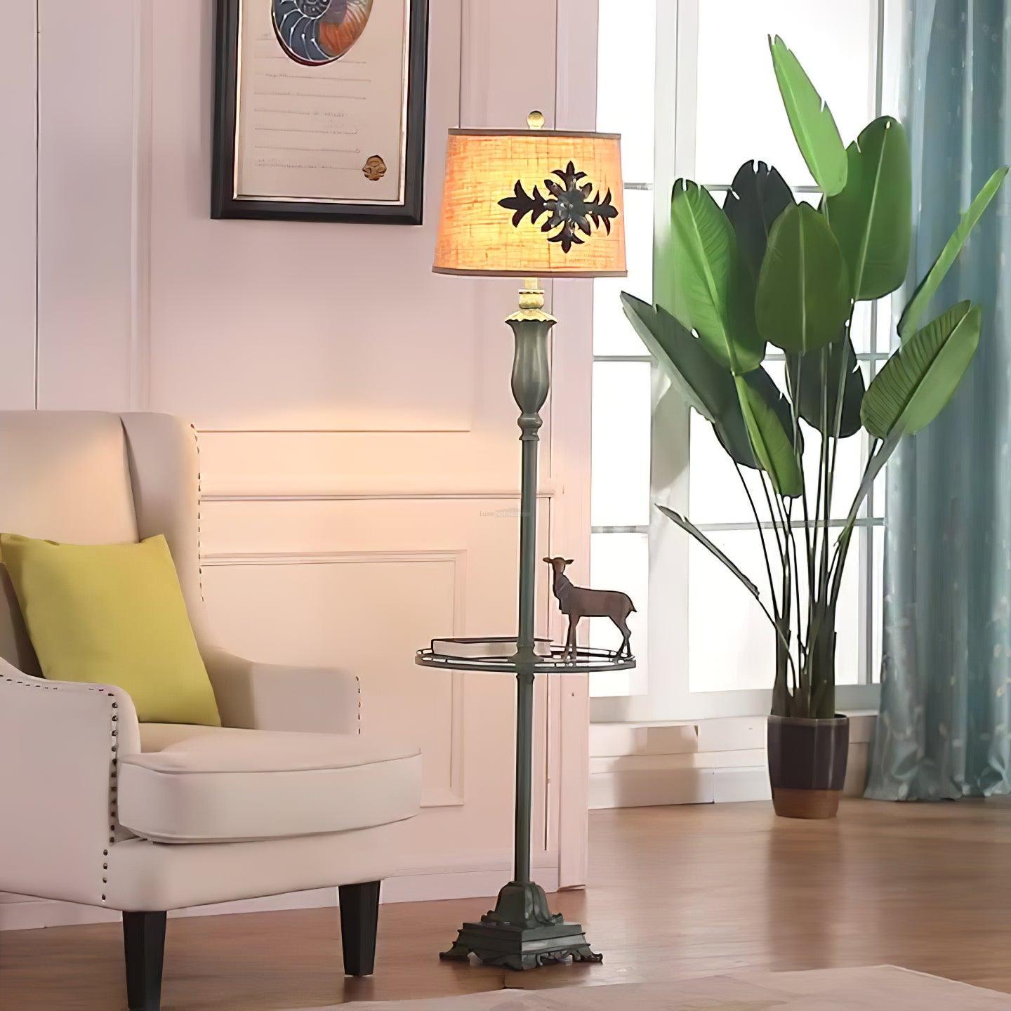 Lark Floor Lamp ∅ 16.5″ - Drapery-1-Luxehomezone