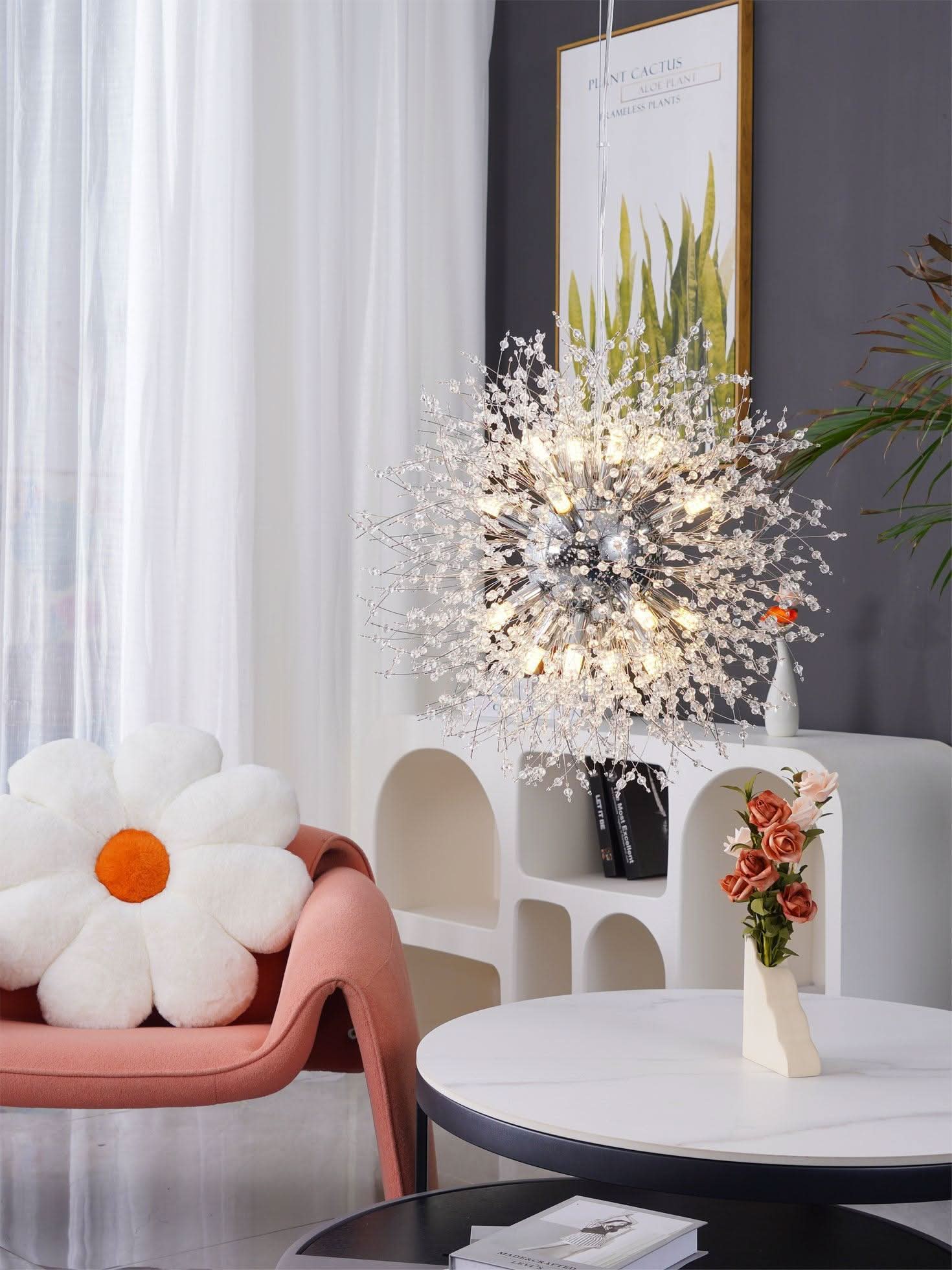 Crystal Dandelion Chandelier with 9/12/16 heads - Luxehomezone