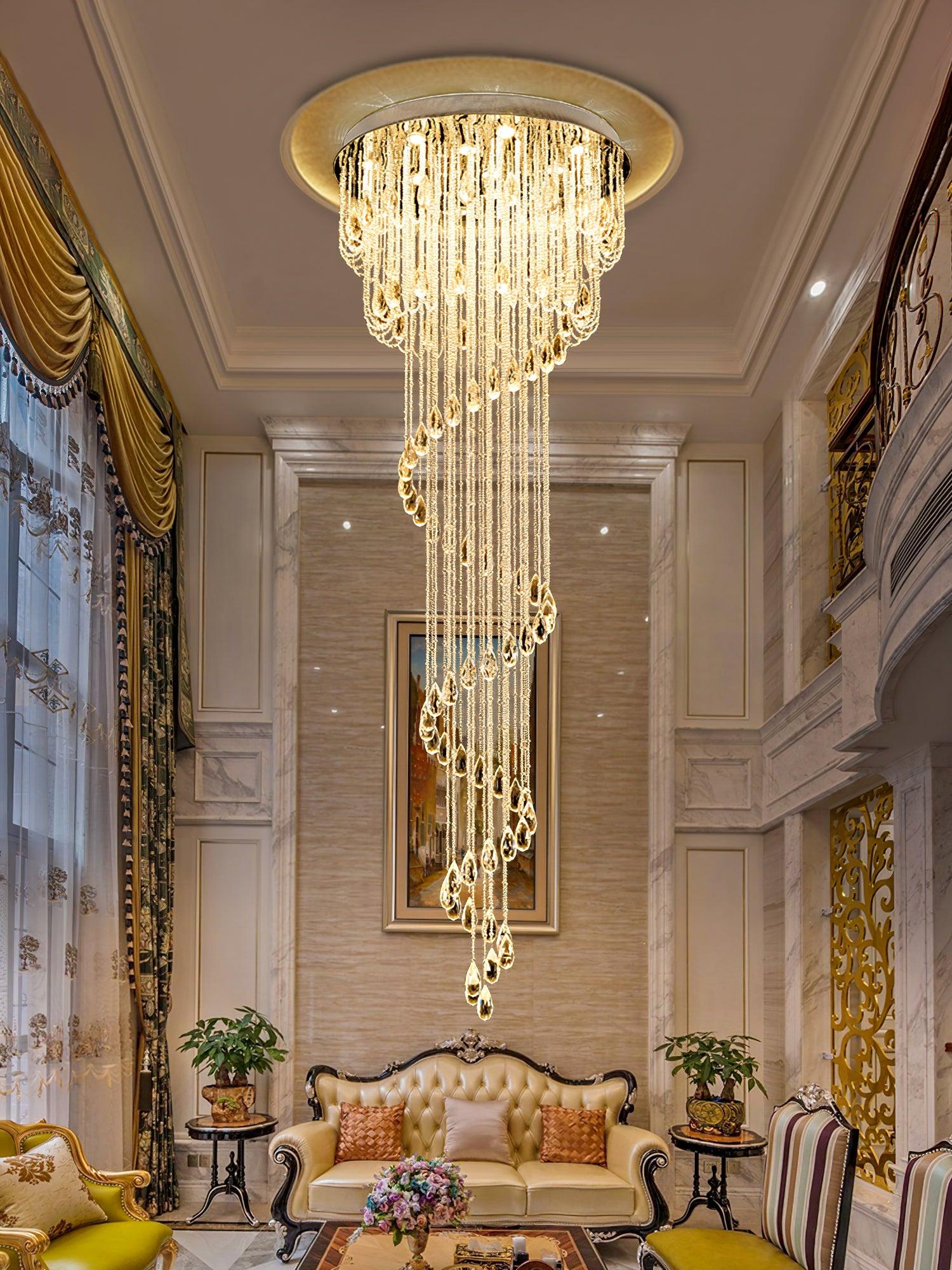 Classic Symphony Spiral Round Chandelier - Helia-1-Luxehomezone