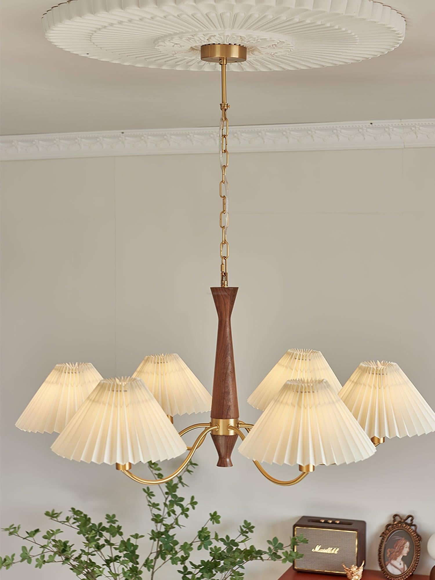 Pleated Chandelier with 3/6/8 heads - Variety-1-Luxehomezone