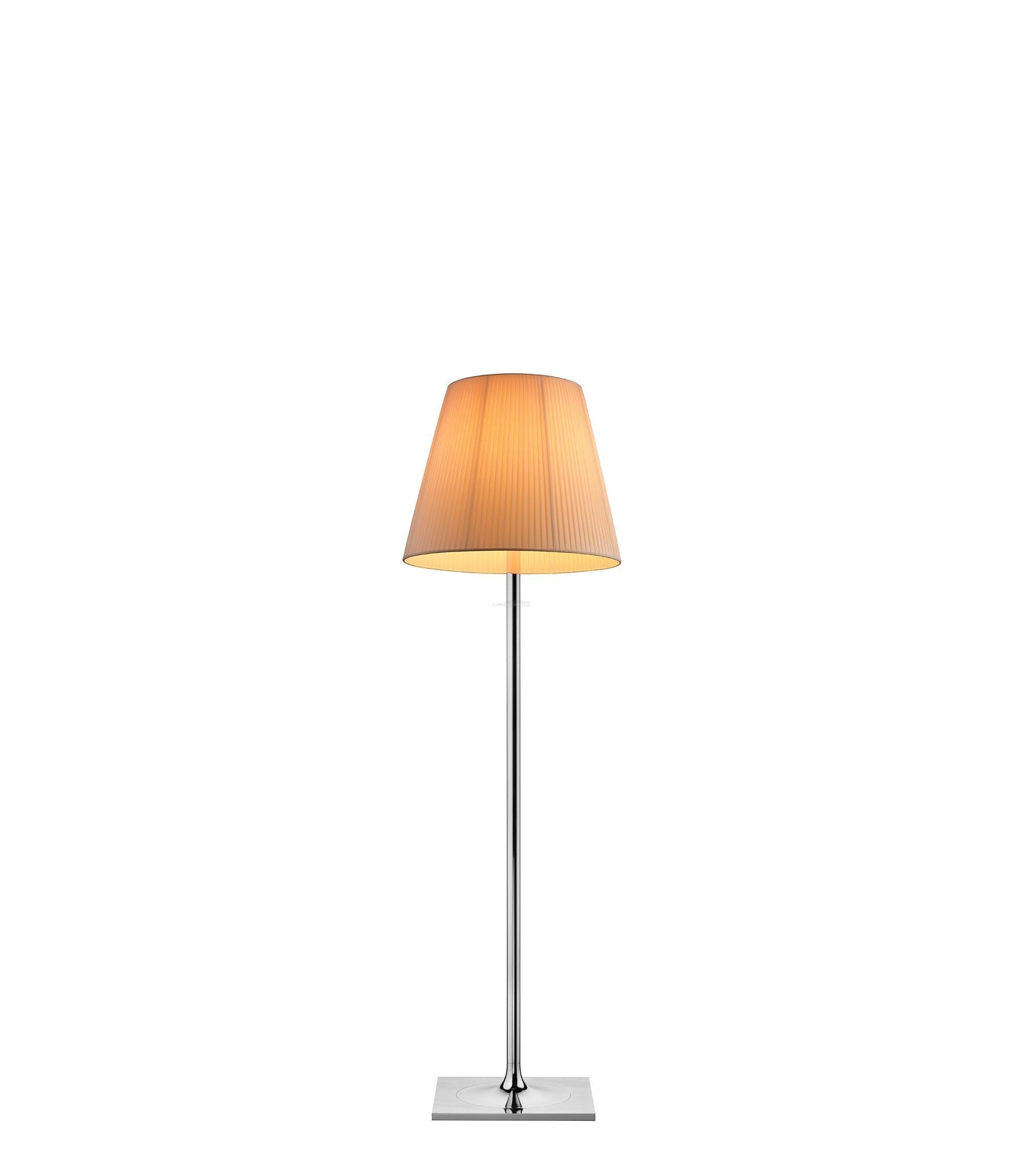 Chrome Prism Floor Lamp ∅ 15.7″ - Art Glass-1-Luxehomezone