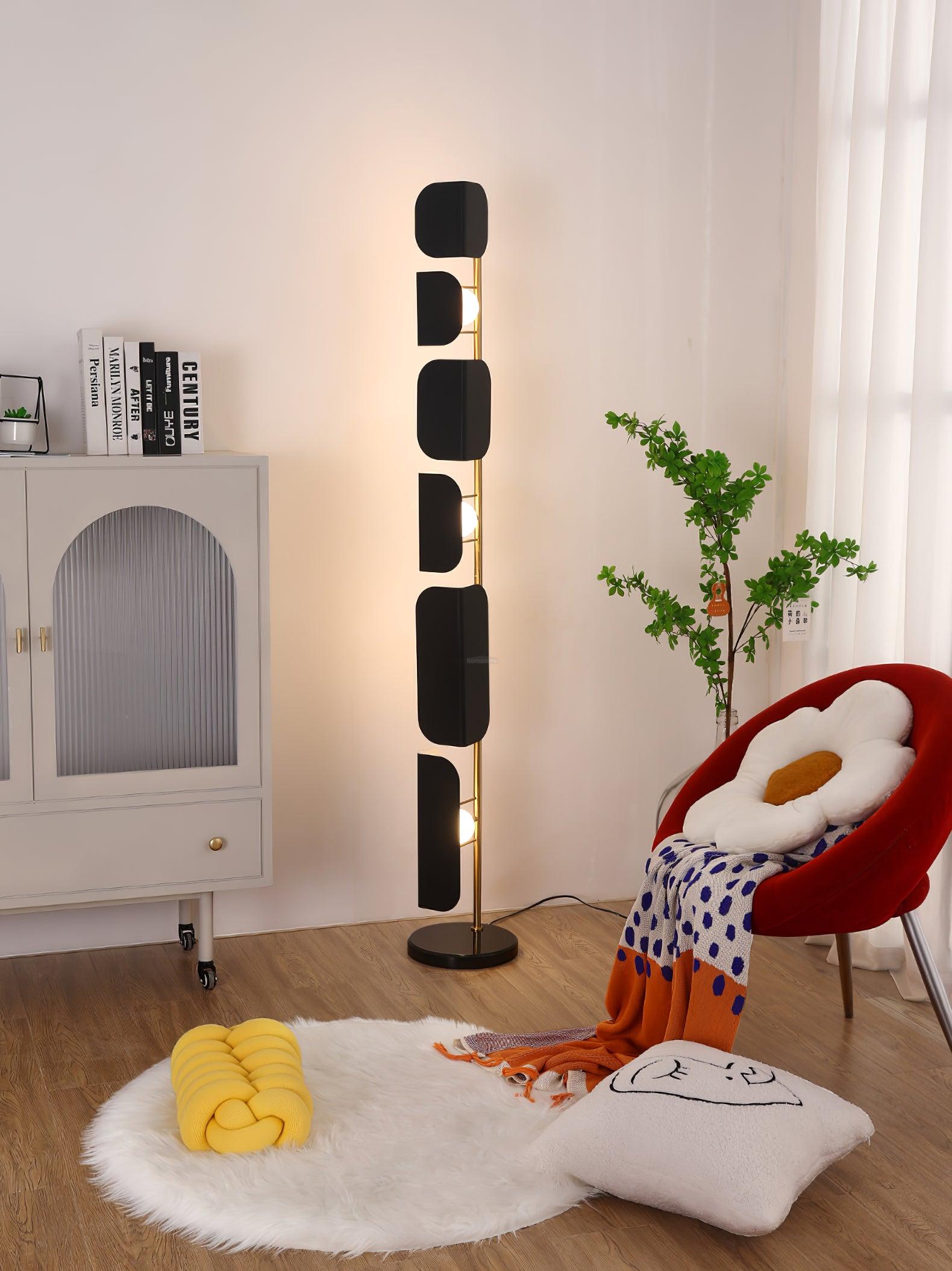 Leagan Floor Lamp  ∅ 11.8″ - Pillar-1-Luxehomezone