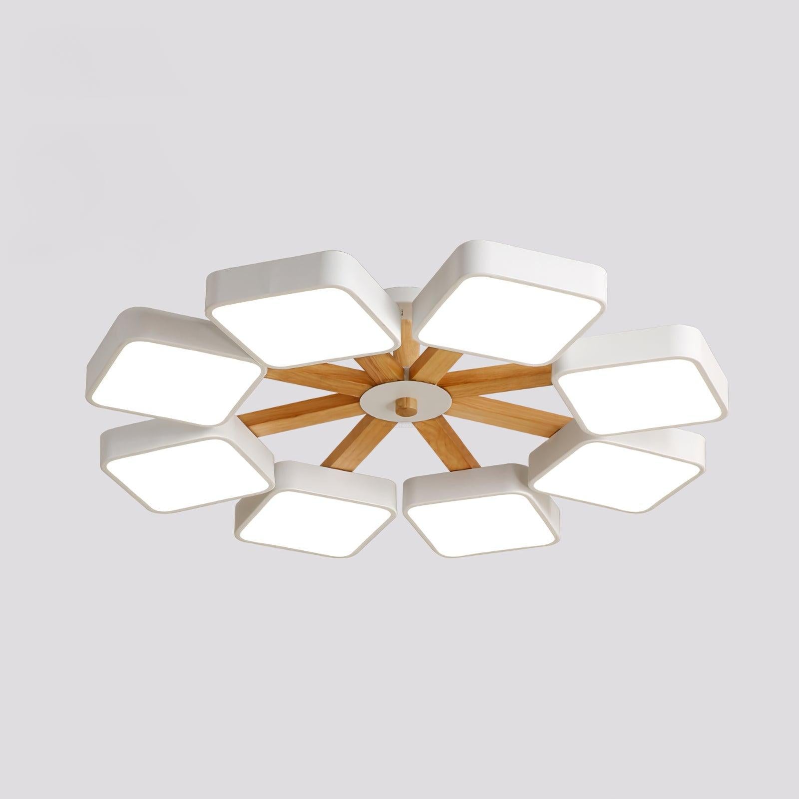 Modern Multi Stem Chandelier with 5/6/8 heads - Wood-1-Luxehomezone