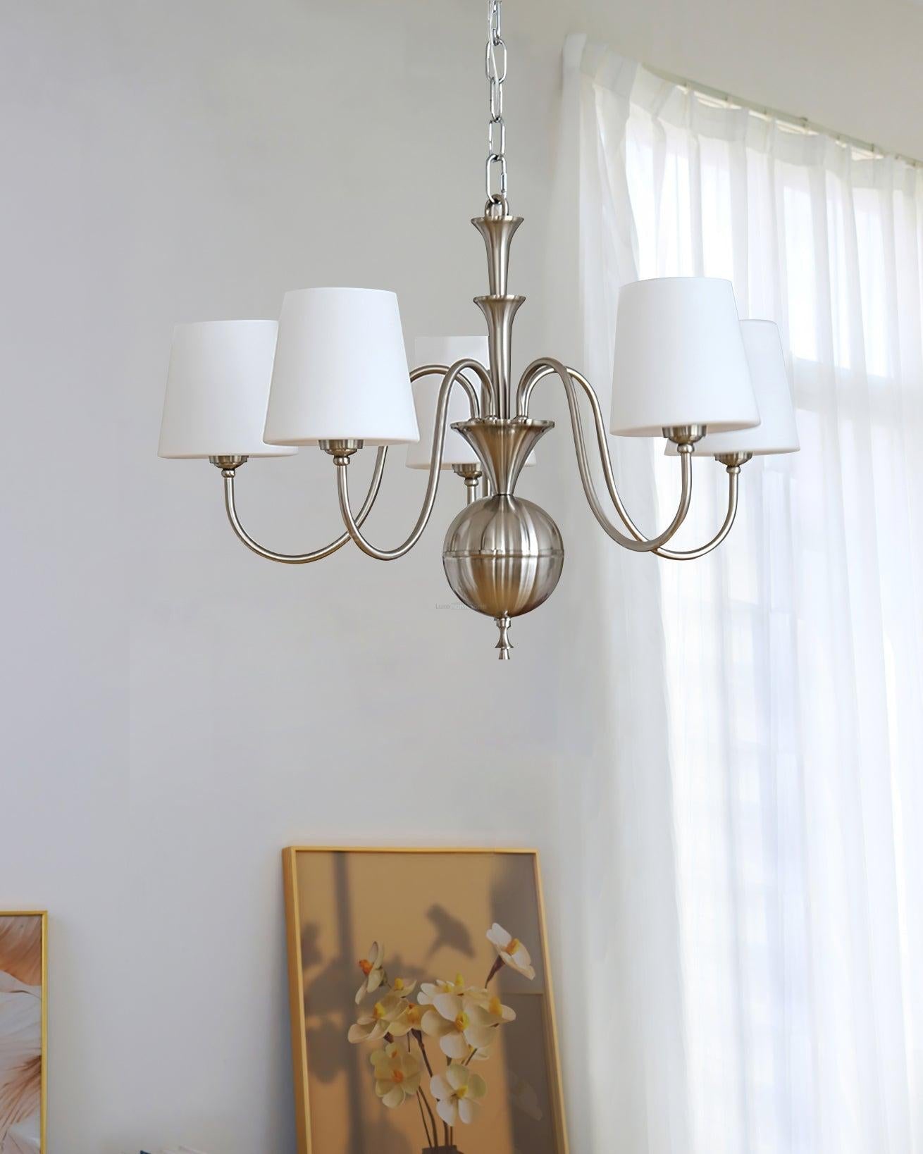 Shabby Chandelier ∅ 23.6″ - Bend, Marshmallow Chandelier-1-Luxehomezone