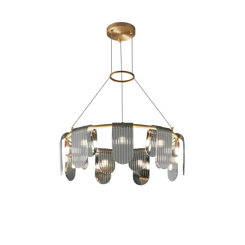Folioles Brass Chandelier with 6/9/12 lamps - -1-Luxehomezone
