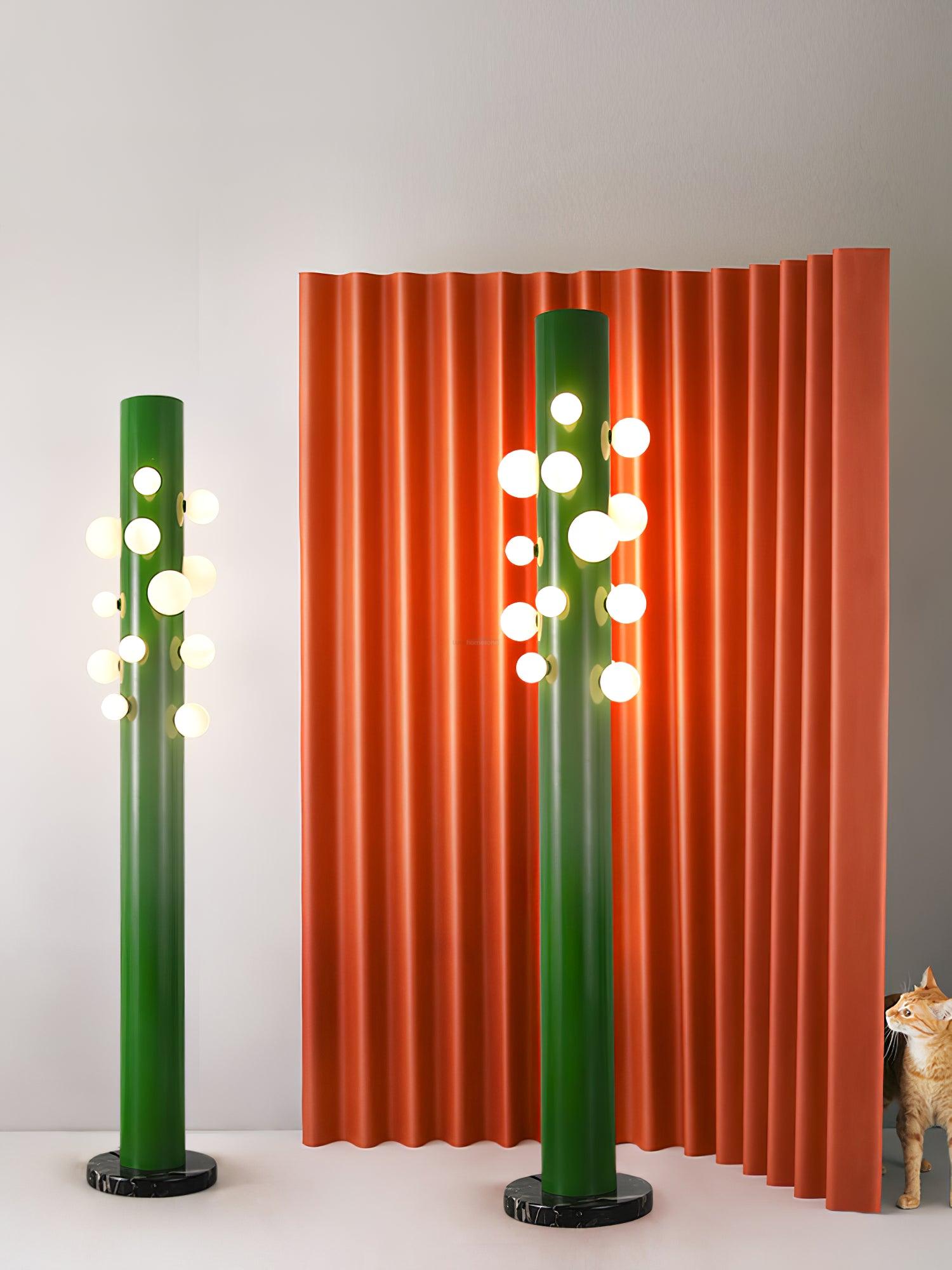 Green Apes Floor Lamp ∅ 11.8″ - Pillar-1-Luxehomezone