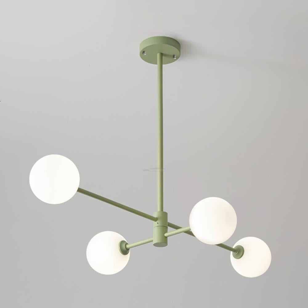 Orbi Green Chandelier with 4/6/8 heads - Frown-1-Luxehomezone