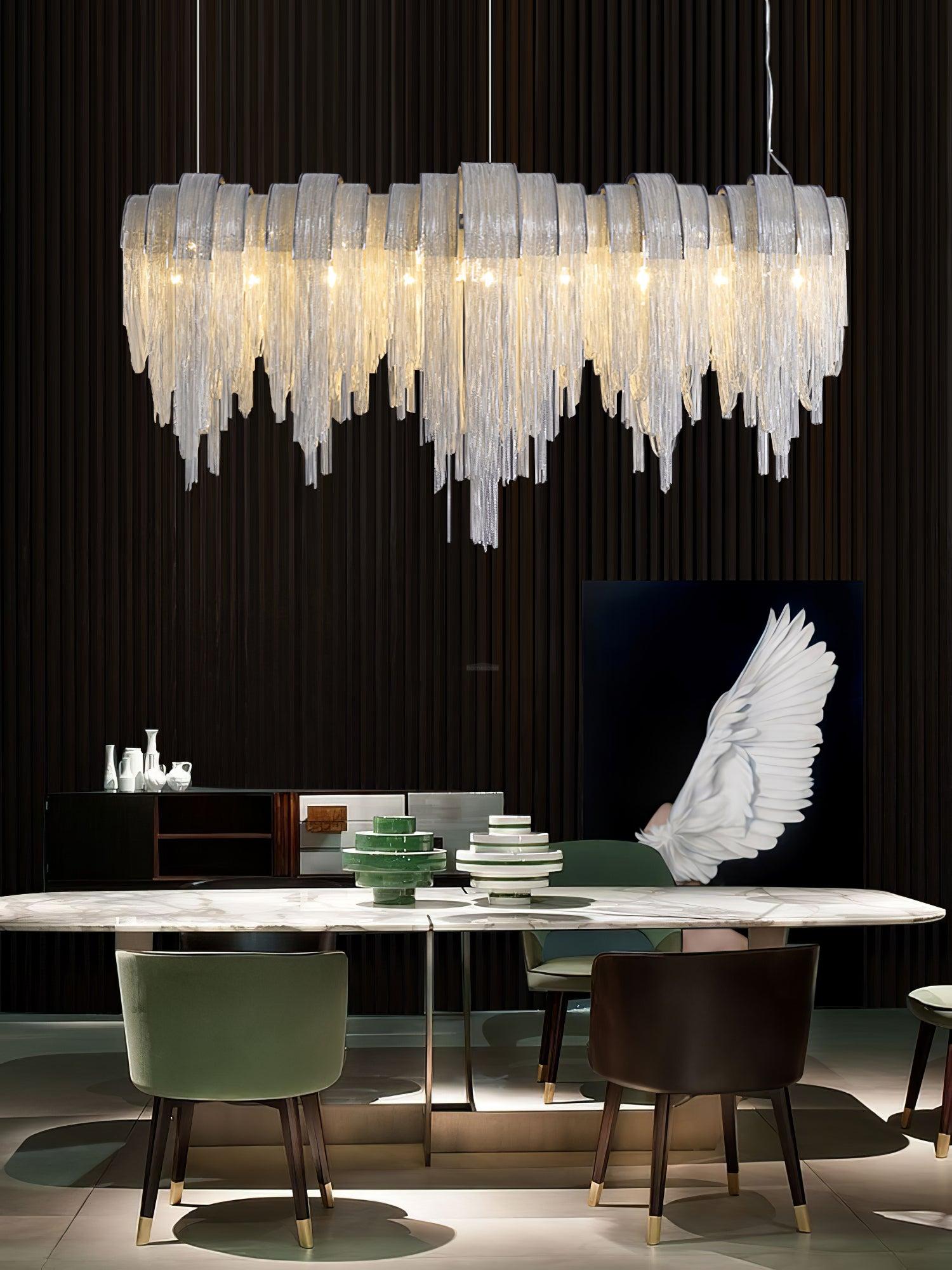 Length Chains Chandelier ∅ 23.6″ - Tassel-1-Luxehomezone