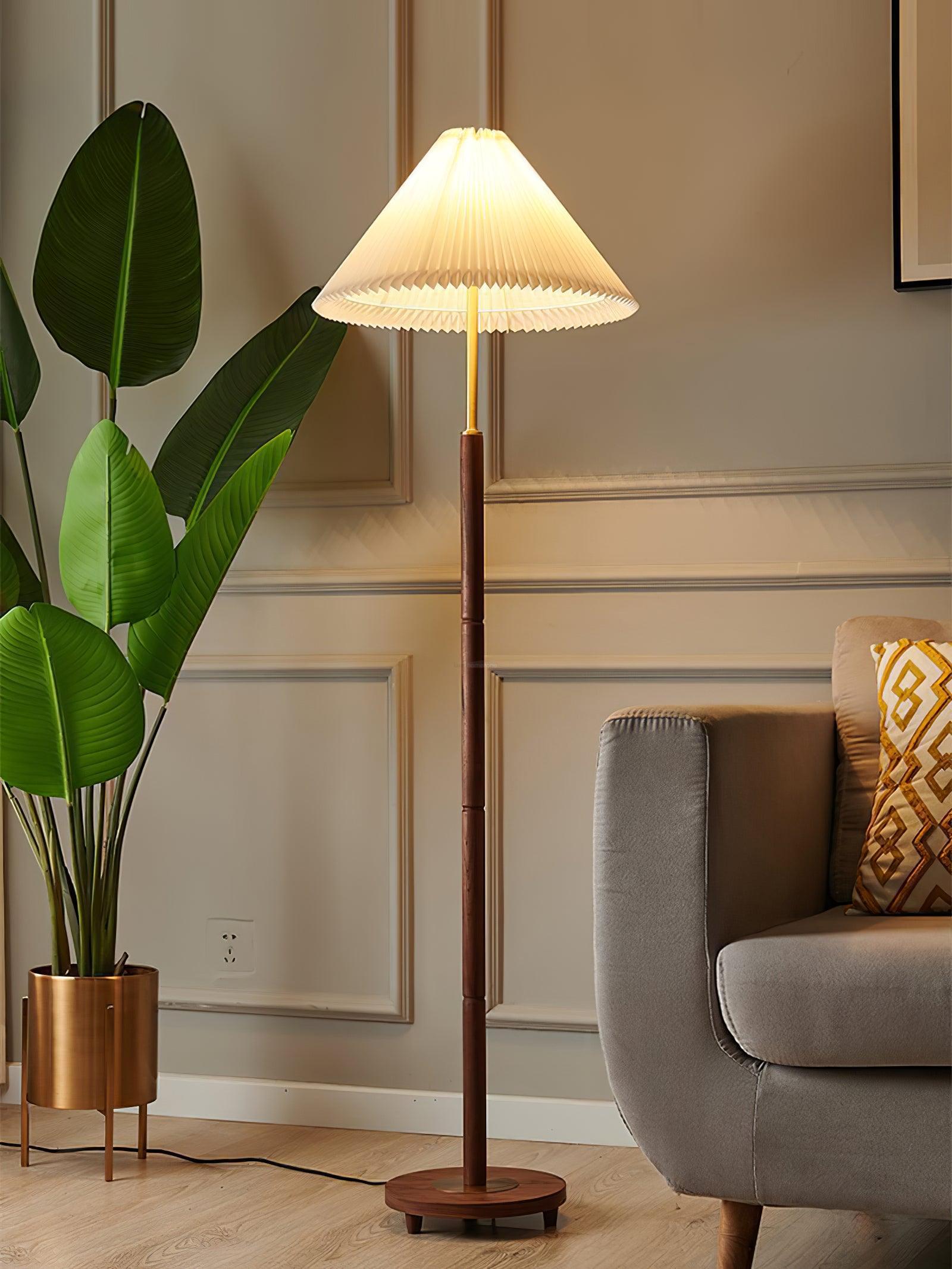 Pleated Floor Lamp ∅ 17.7″ - Luxehomezone