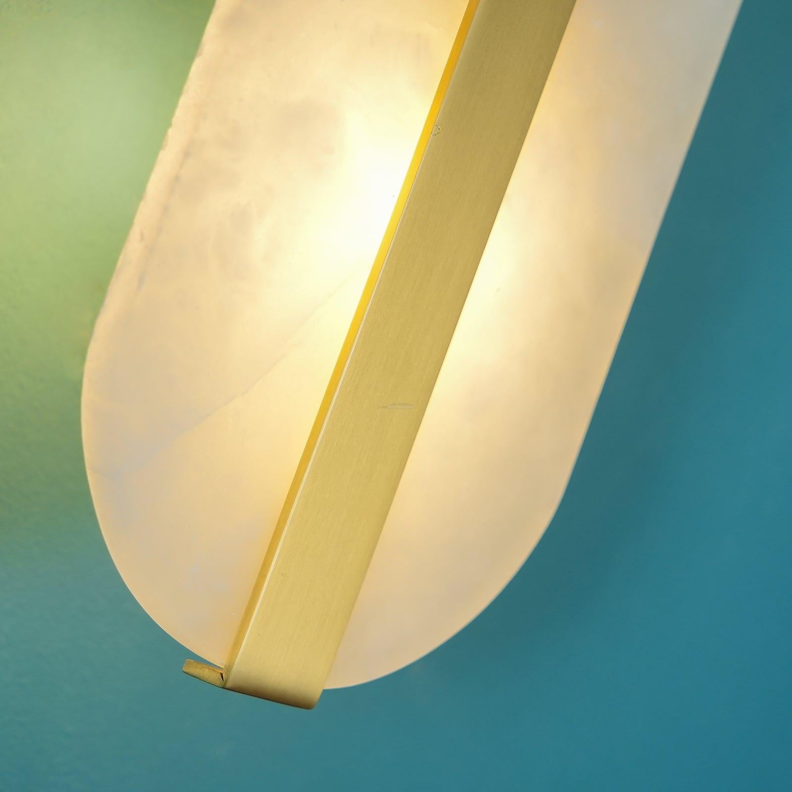 Stone Alabaster LED Wall Sconce - Alabaster, Alabaster Wall Lamp-1-Luxehomezone