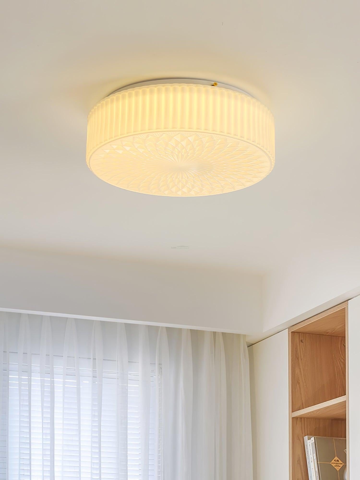 Souffle Ceiling Lamp ∅ 13.8″ - Chloe, Flush Mounts, Optimized-1-Luxehomezone