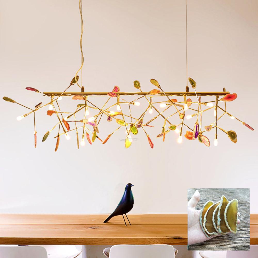 Agate Flake Chandelier with 4/12/16/20 heads - Branch-1-Luxehomezone