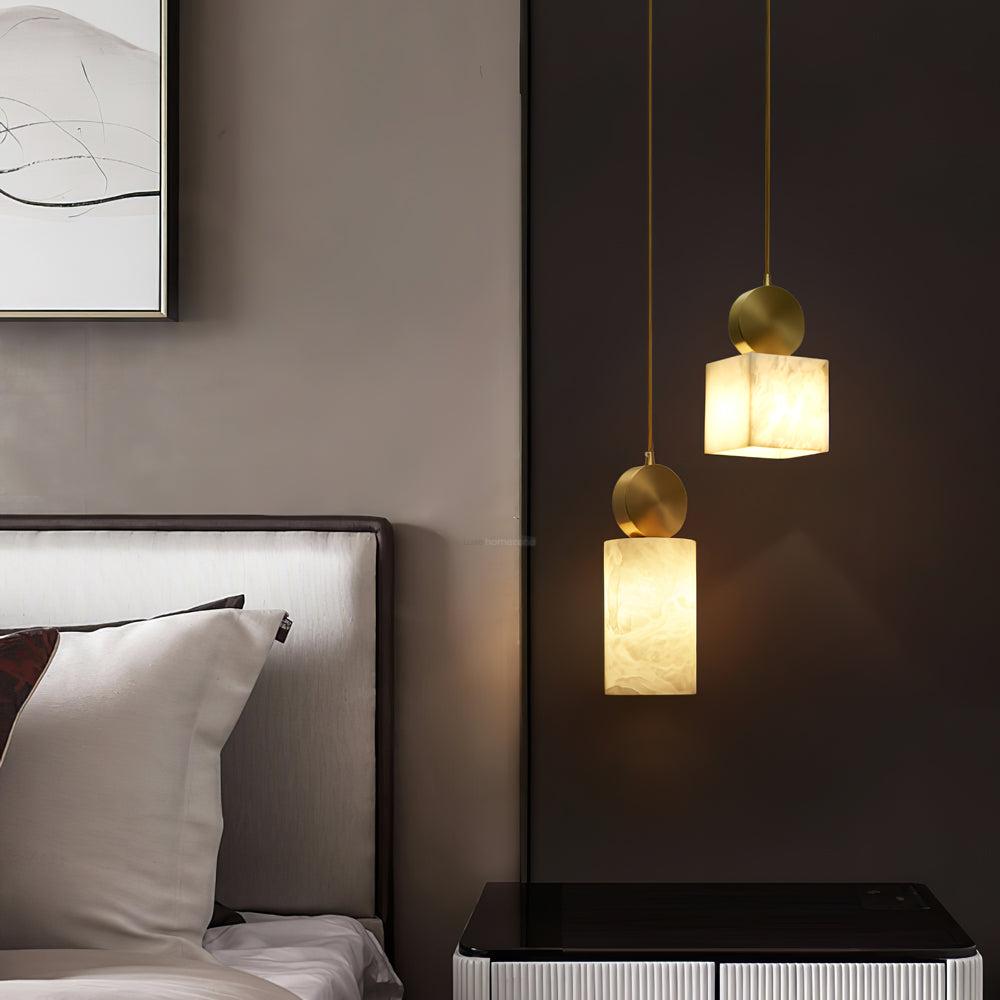 Etruscan Alabaster Marble Pendant Light - Alabaster, Alabaster Pendant-1-Luxehomezone