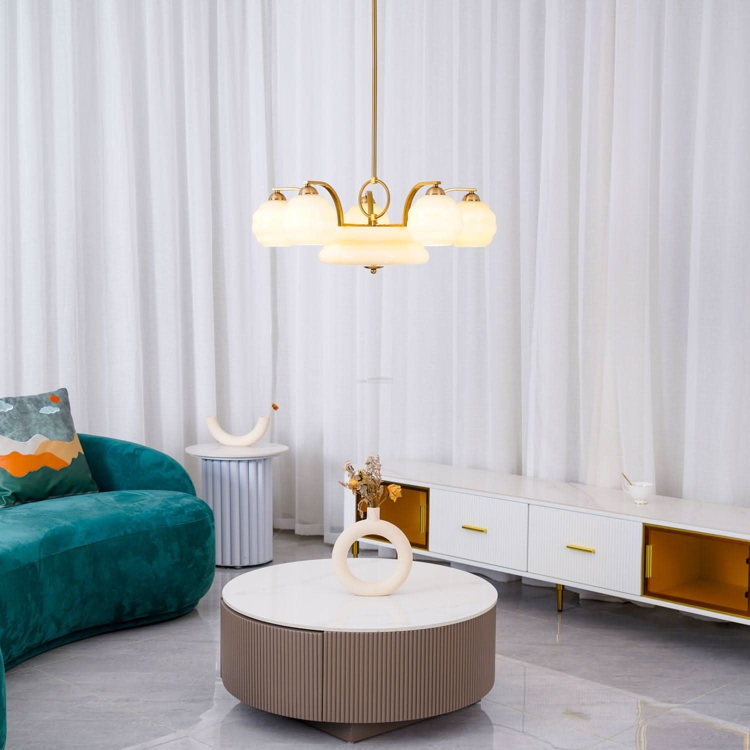 Art Deco Vintage Chandelier with 3+1 heads/5+1 heads - Luxehomezone