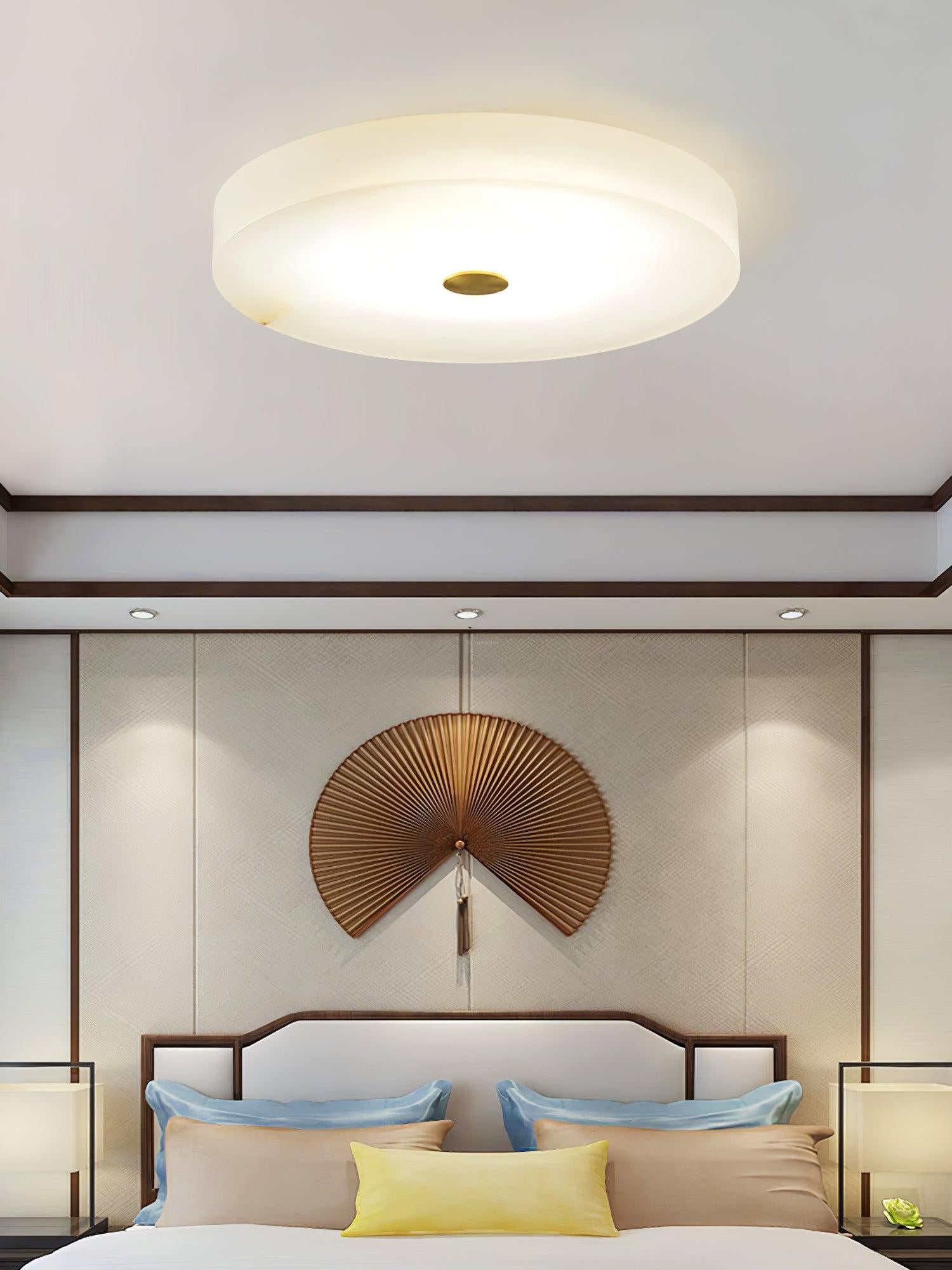 Sophie Alabaster Ceiling Light - Alabaster, Flush Mounts-1-Luxehomezone