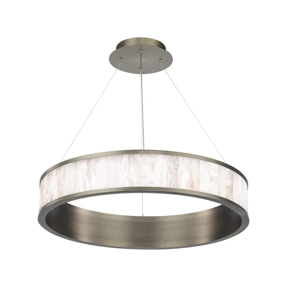 Coliseo Alabaster 28in LED Round Chandelier - Alabaster, Alabaster Chandelier, Alabaster lightings, Bedroom, CCCC, Chandelier, Chandeliers, crystal chandelier, Dining Room, Hotel, Living Room, metal, Modern, Restaurant-1-Luxehomezone