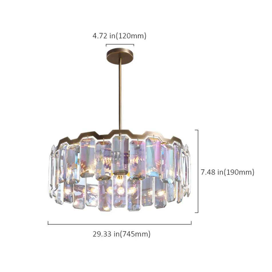 Elegant Crystal-Embellished Chandelier