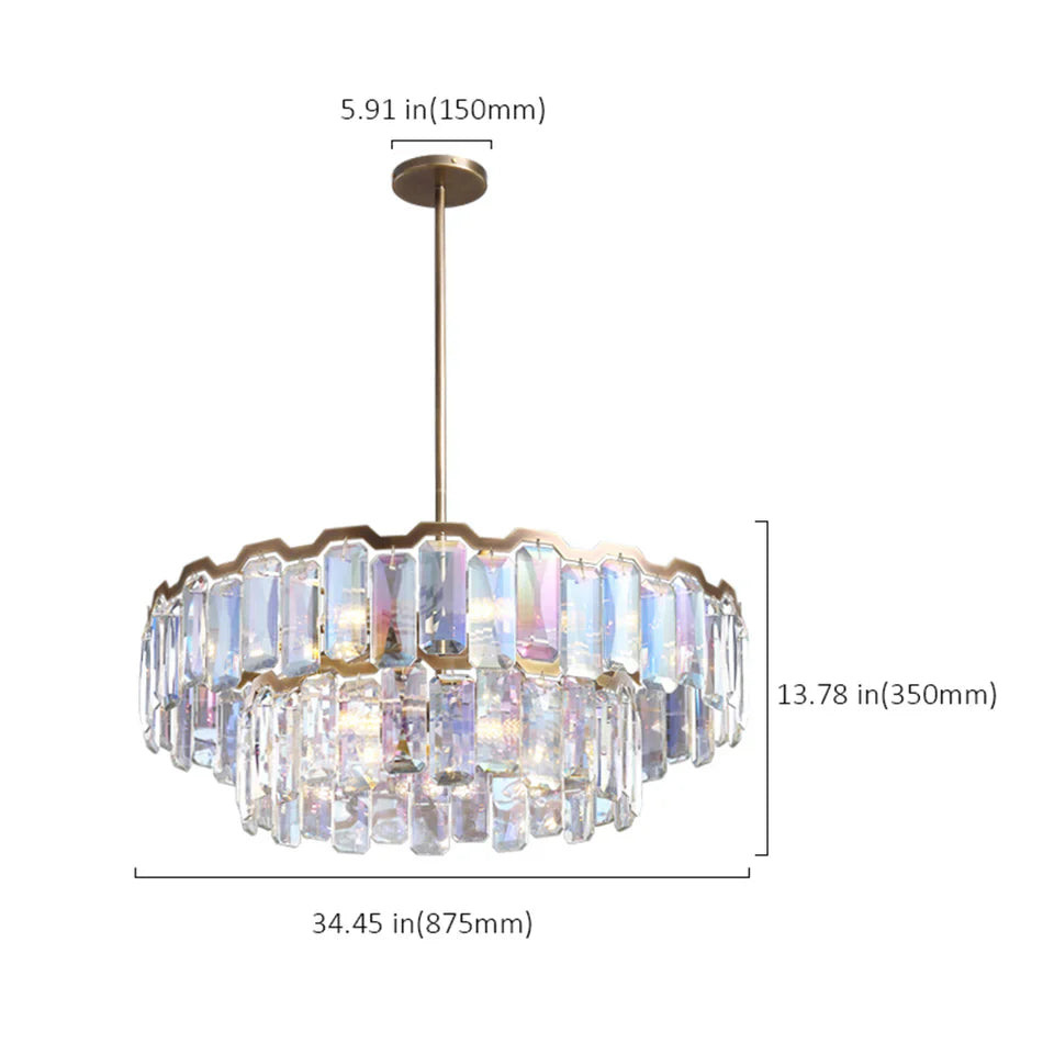 Elegant Crystal-Embellished Chandelier