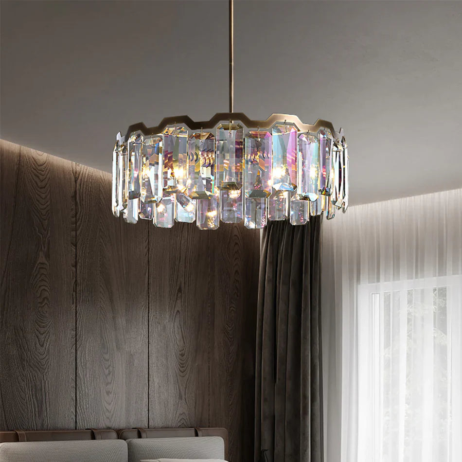 Elegant Crystal-Embellished Chandelier