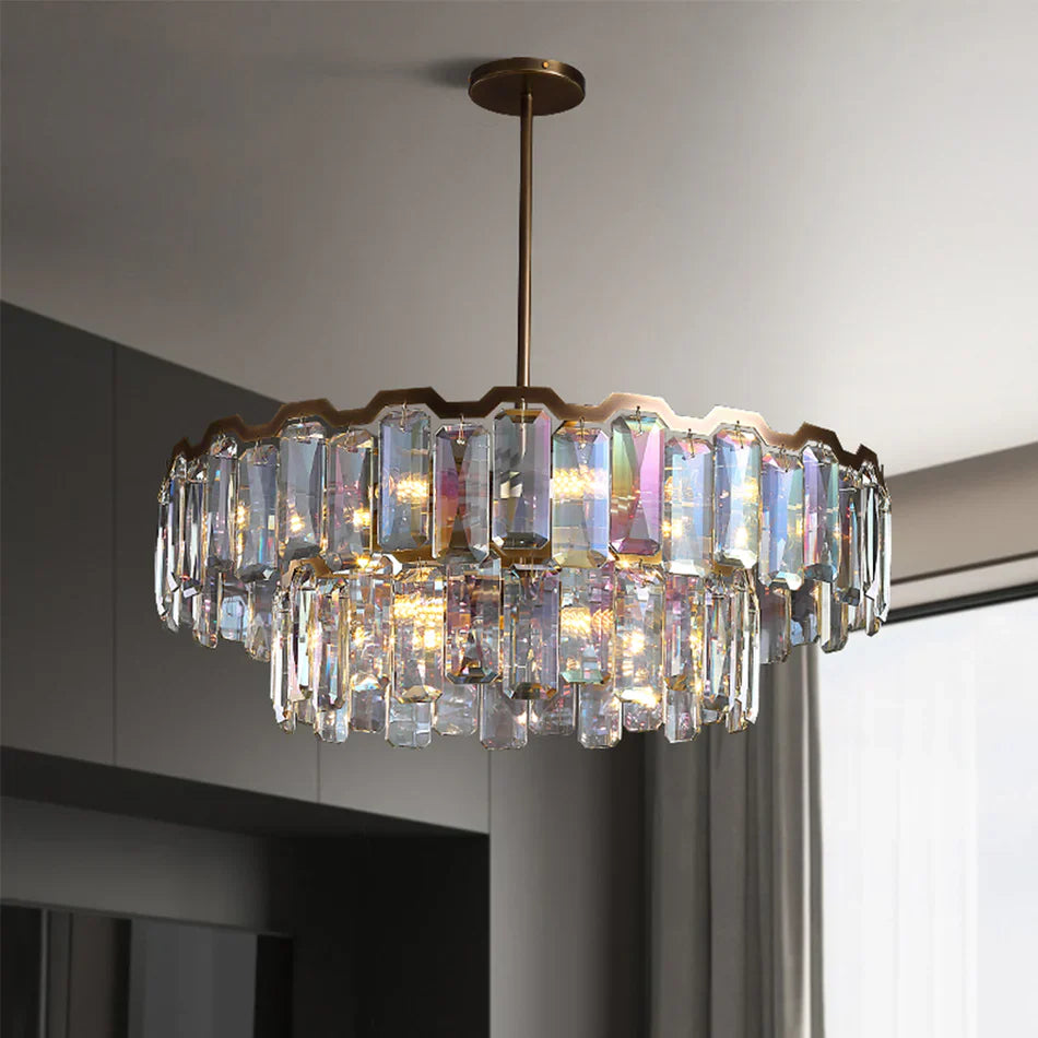 Elegant Crystal-Embellished Chandelier