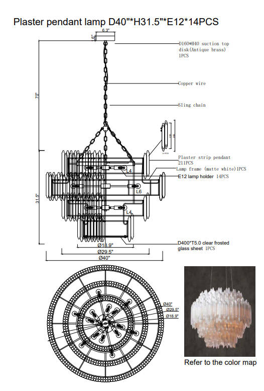 Art Selenite Layer Round Chandelier - Chandelier, Living Room, Selenite Series- Chandelier1-Luxehomezone