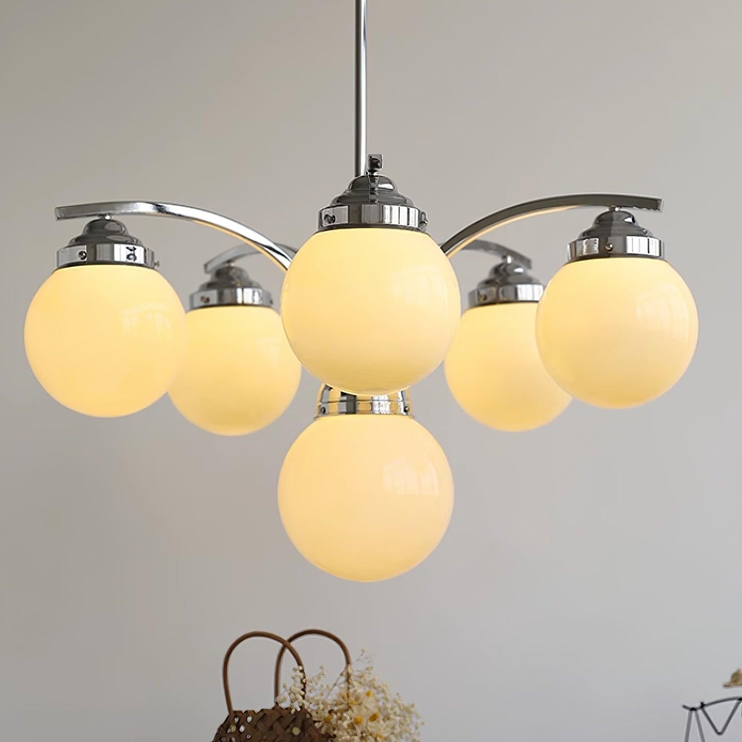 Pink Salamanca Chandelier with 4/6 heads - Glass Chandelier, Persimmon-1-Luxehomezone