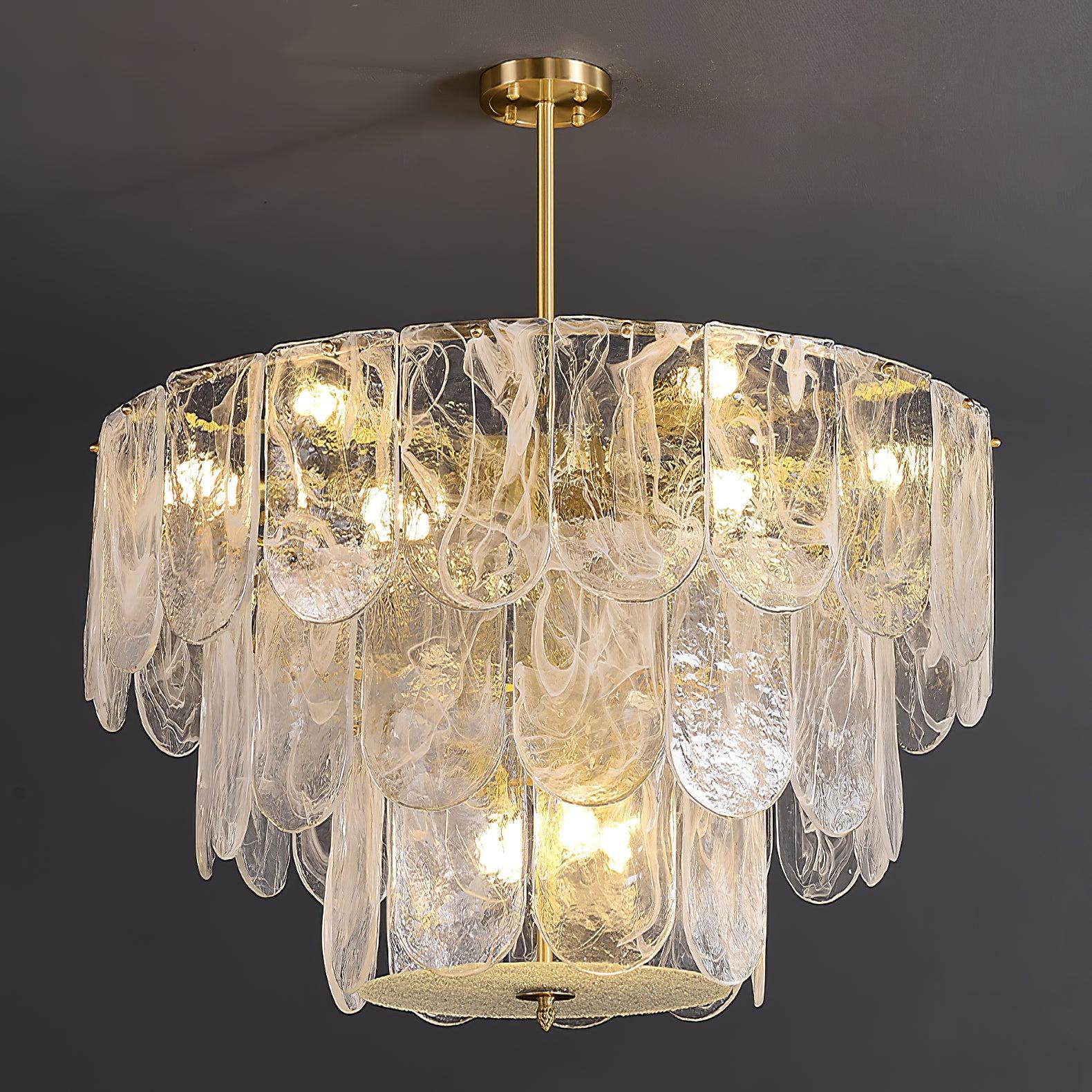 Traditional Classic Metal Glass Chandelier ∅ 15.7″ - Luxehomezone
