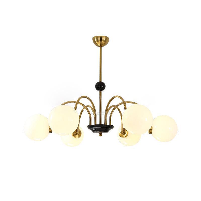 Yisu Glass Globe Chandelier with 3/4/5/6/8 heads - Luxehomezone