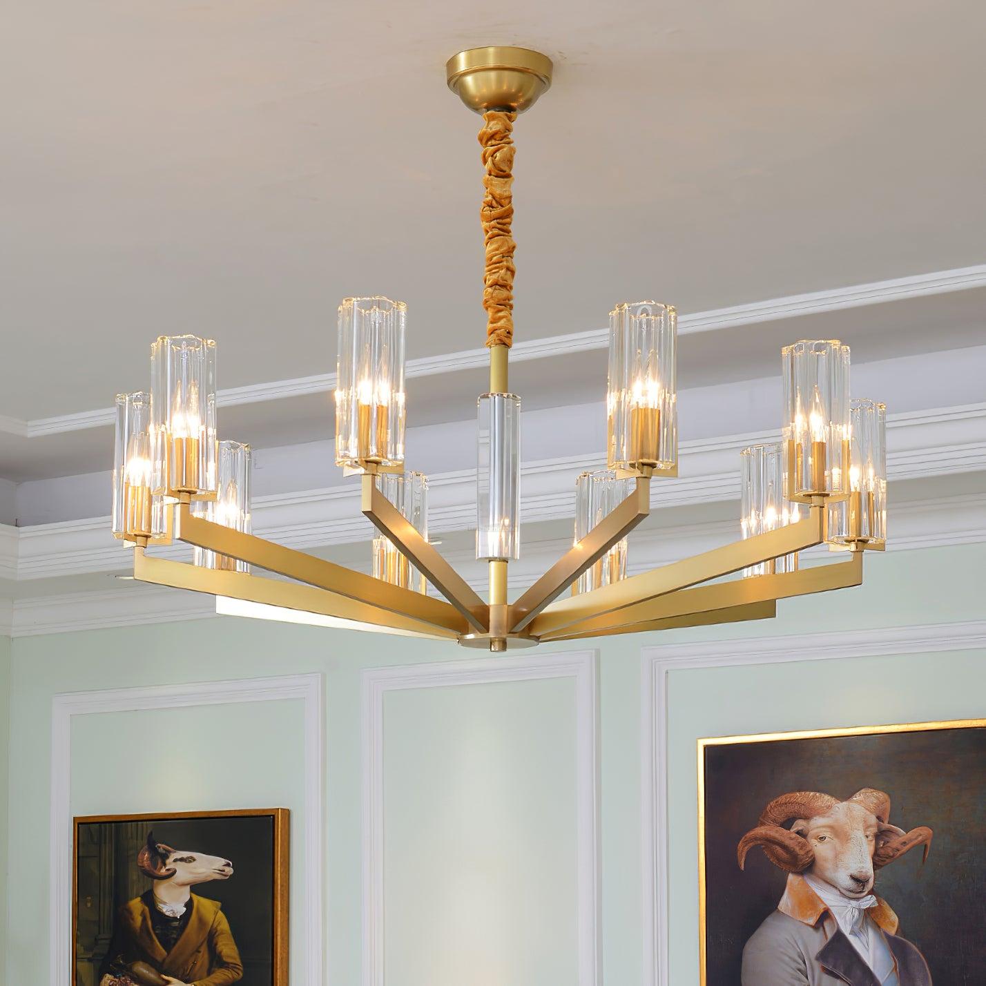 Kayla Brass Chandelier with 6/8/10/15 heads - Luxehomezone